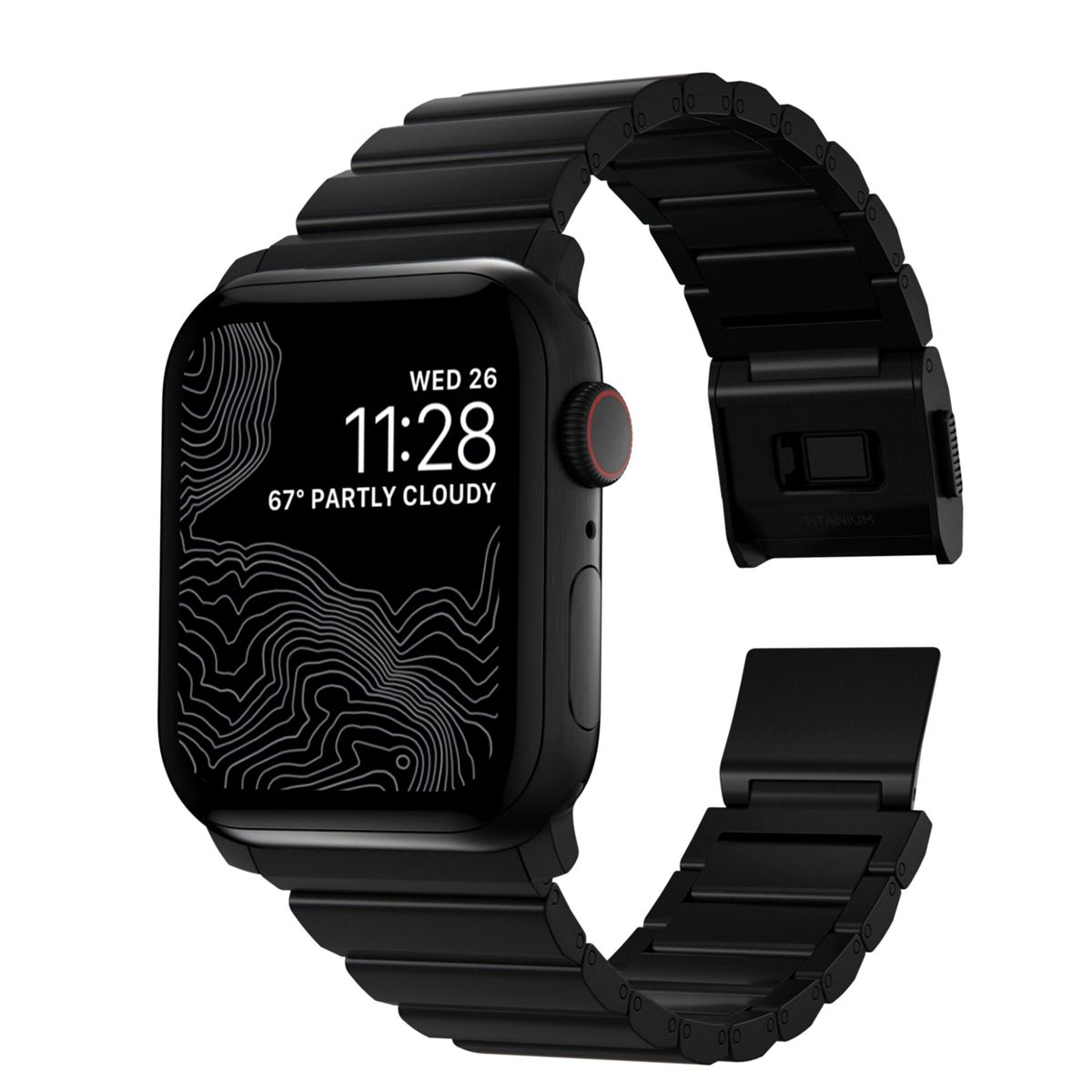NOMAD Strap  V2 42/44/45/49mm, Armband, Apple, Apple Watch 42mm / 44mm/ 45mm / 49mm, schwarz