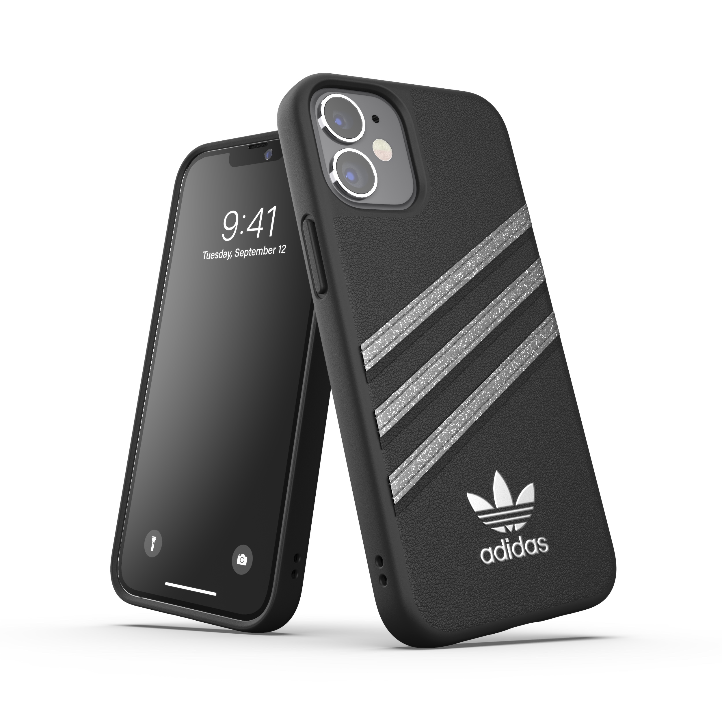 Backcover, MINI, Case Moulded Woman, ADIDAS BLACK APPLE, PU IPHONE 12