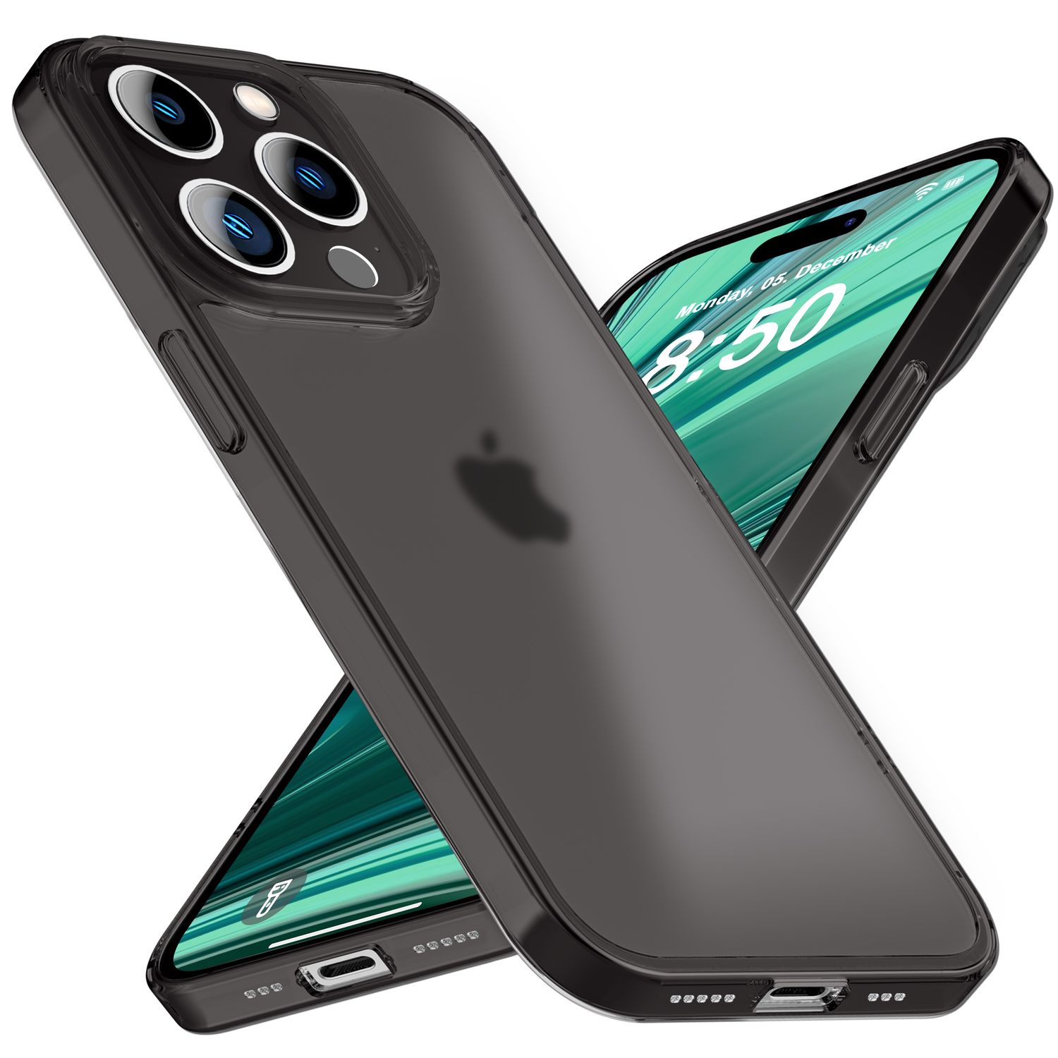 Apple, iPhone 14 Backcover, Dünnes 0,3mm Extrem Mattes Schwarz Hardcase, Pro Max, NALIA