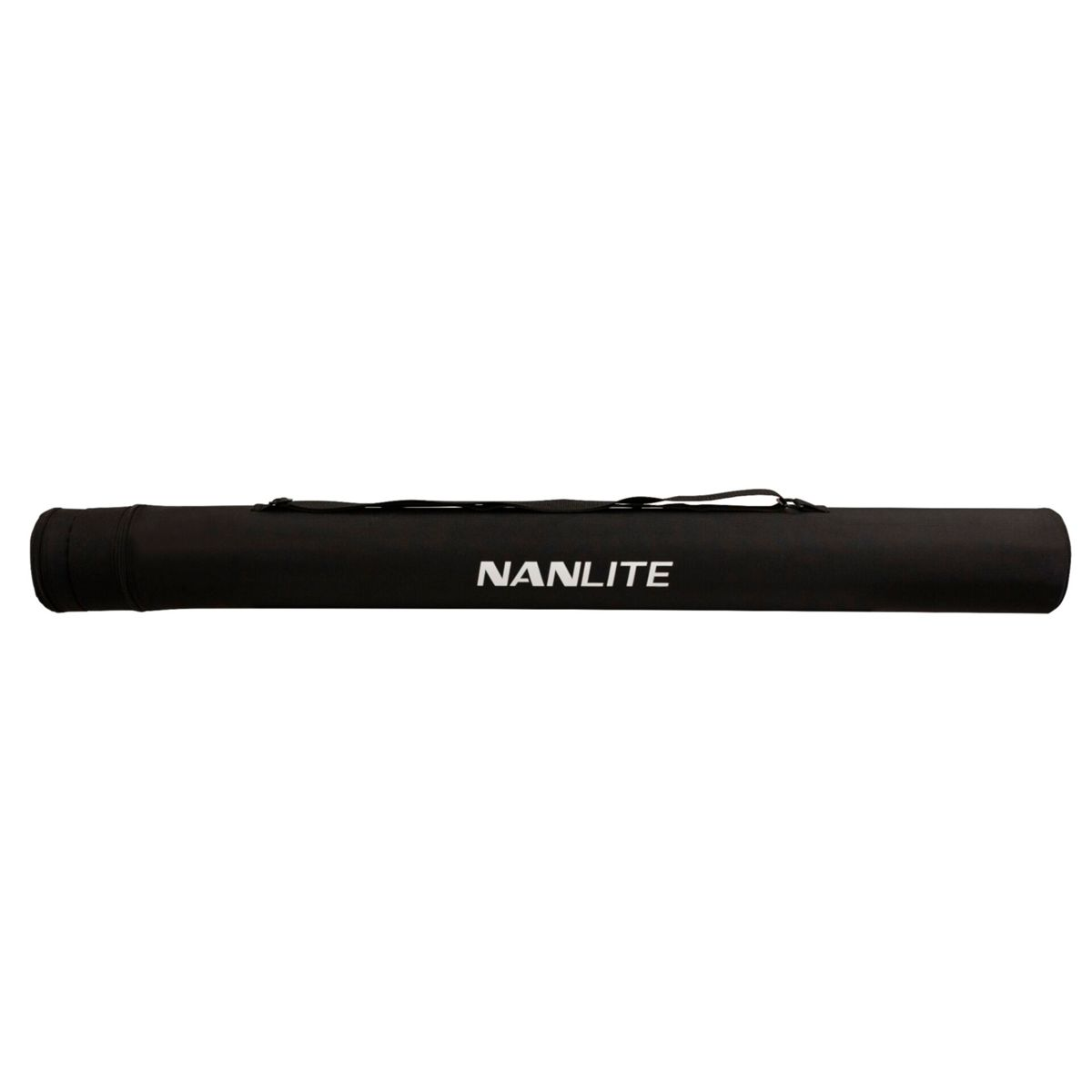 Eine lange schwarze Tasche mit dem Aufdruck NANLITE.