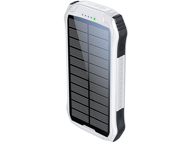 BOOMPODS Neutron Solar Powerbank 10.000mAh Powerbank 10000 mAh weiß / silber