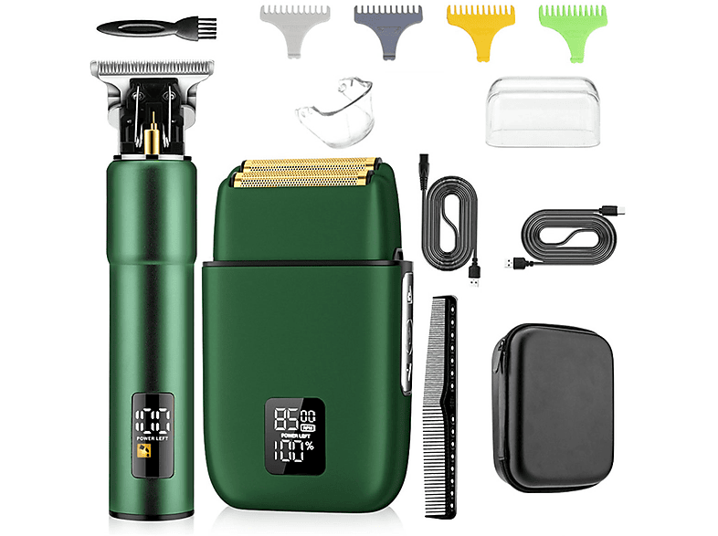 USB-Aufladung Schnitte, Haarschneide- flexible Präzise Haarschneider Rasierset: & grün Anpassung, BRIGHTAKE