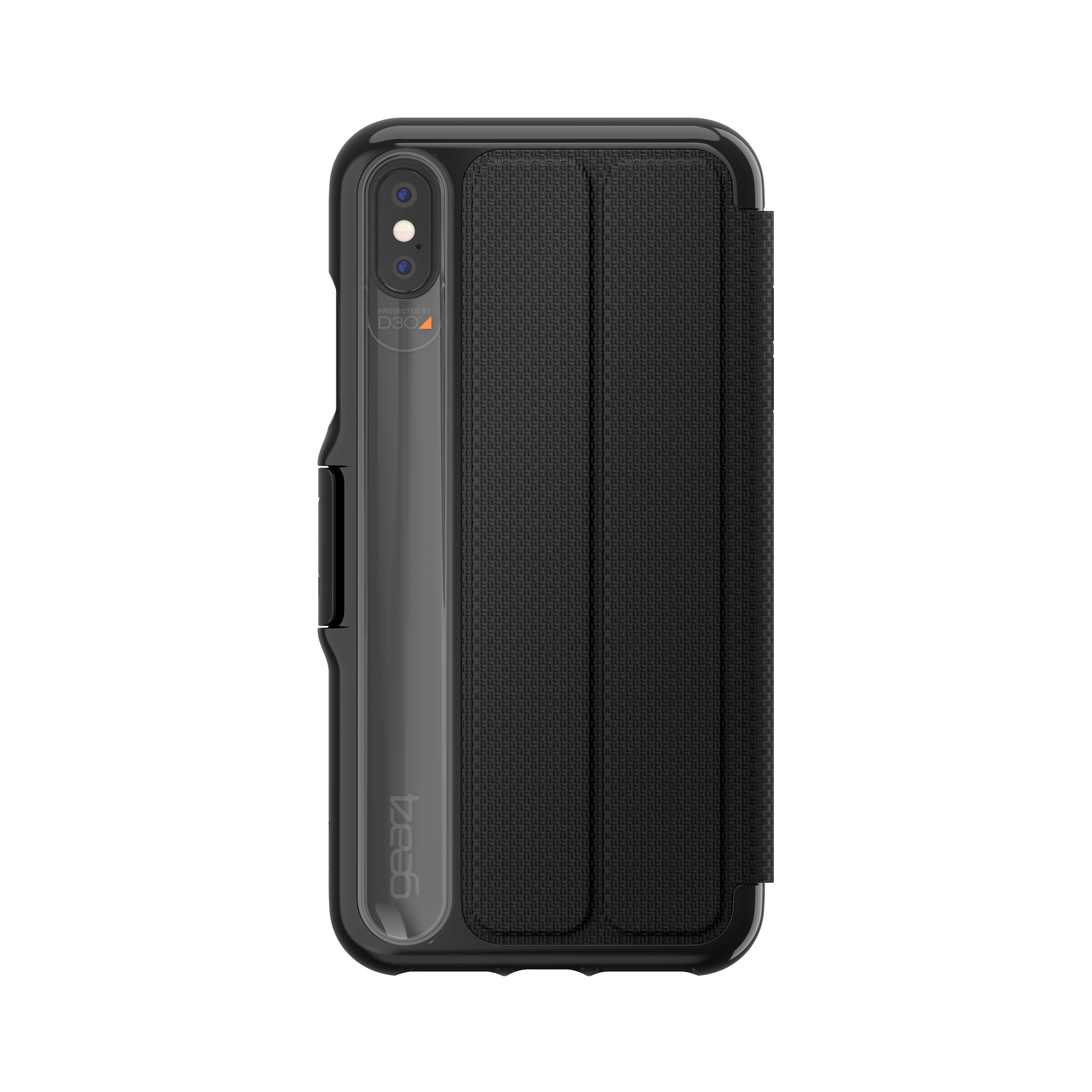 Backcover, MAX, IPHONE GEAR4 Oxford, XS BLACK APPLE,