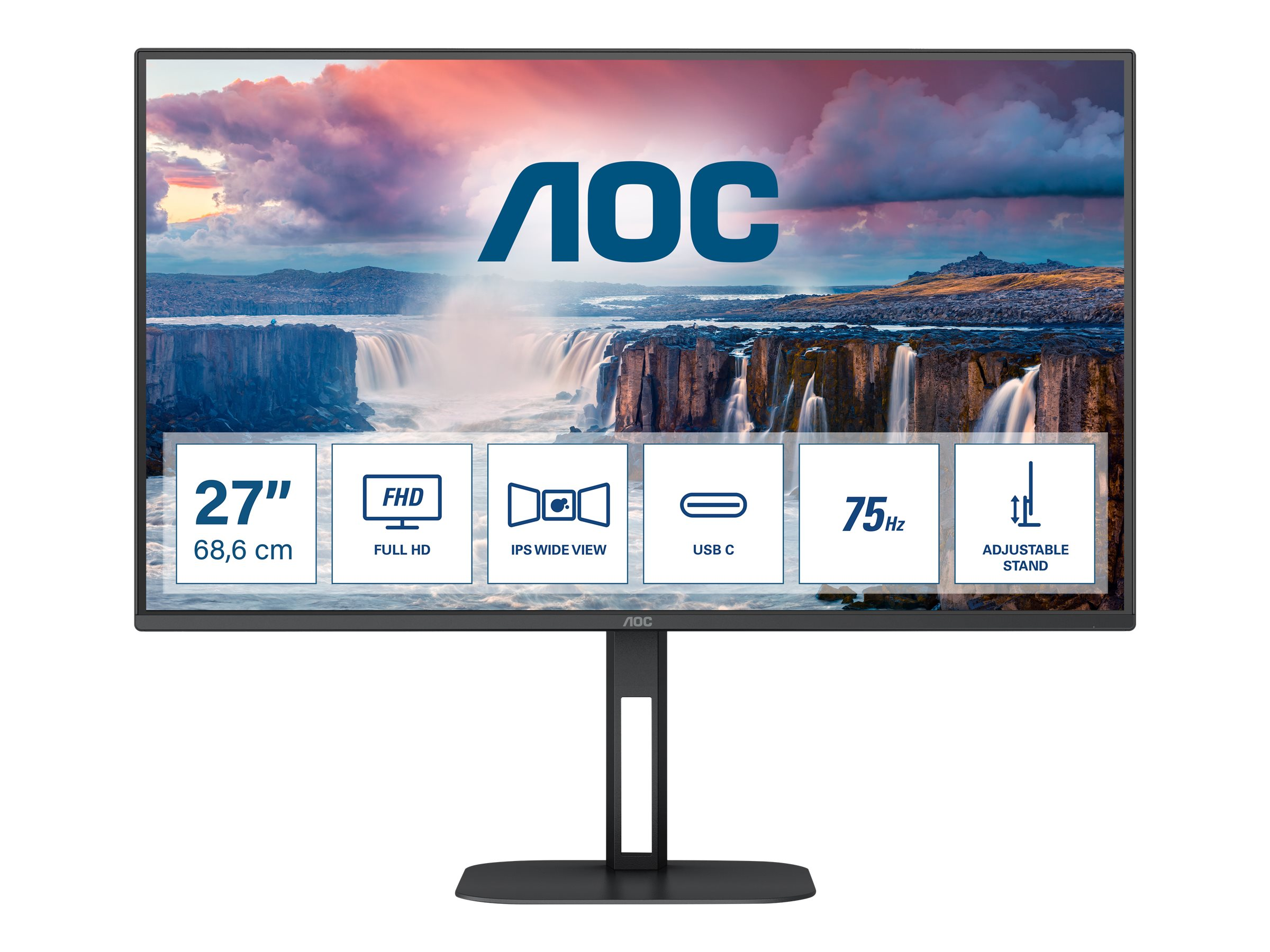 AOC 27V5C/BK 27 75 , Hz Zoll 75Hz , ms Reaktionszeit Full-HD (4 Monitor nativ)