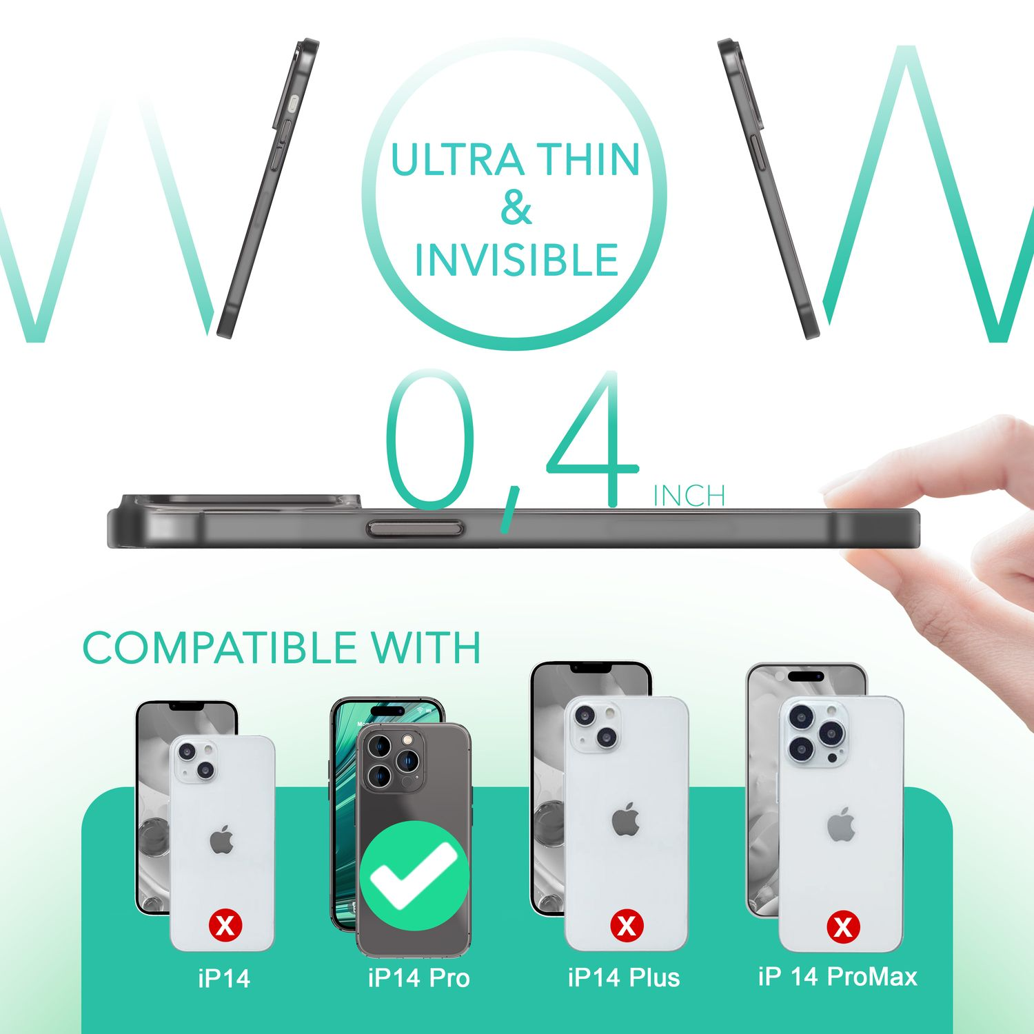 Una funda de teléfono con teléfonos, resaltando el del medio.