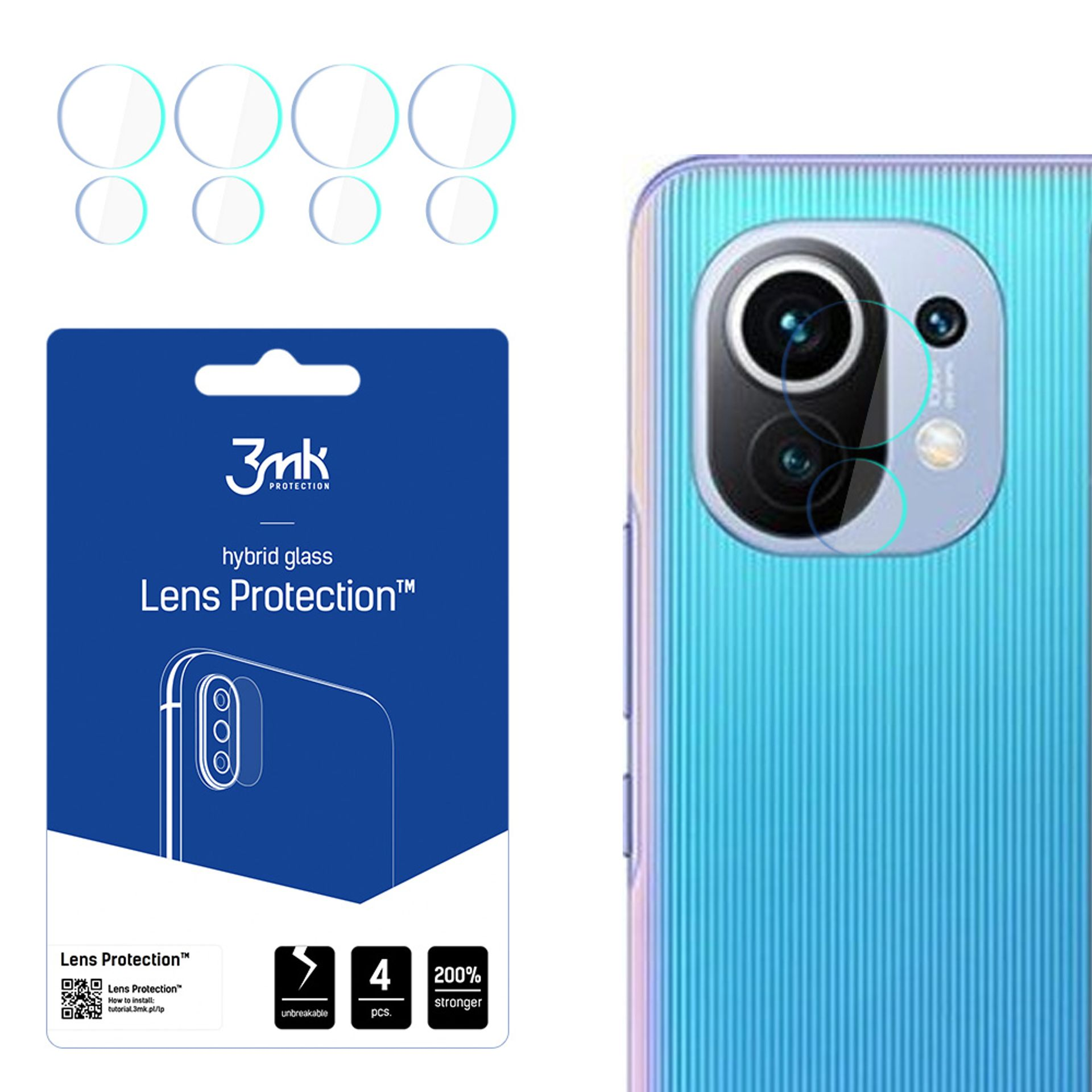3MK Xiaomi Mi 11 5G Lens Mi Xiaomi Protection - Glas(für 3mk 5G) Xiaomi 11