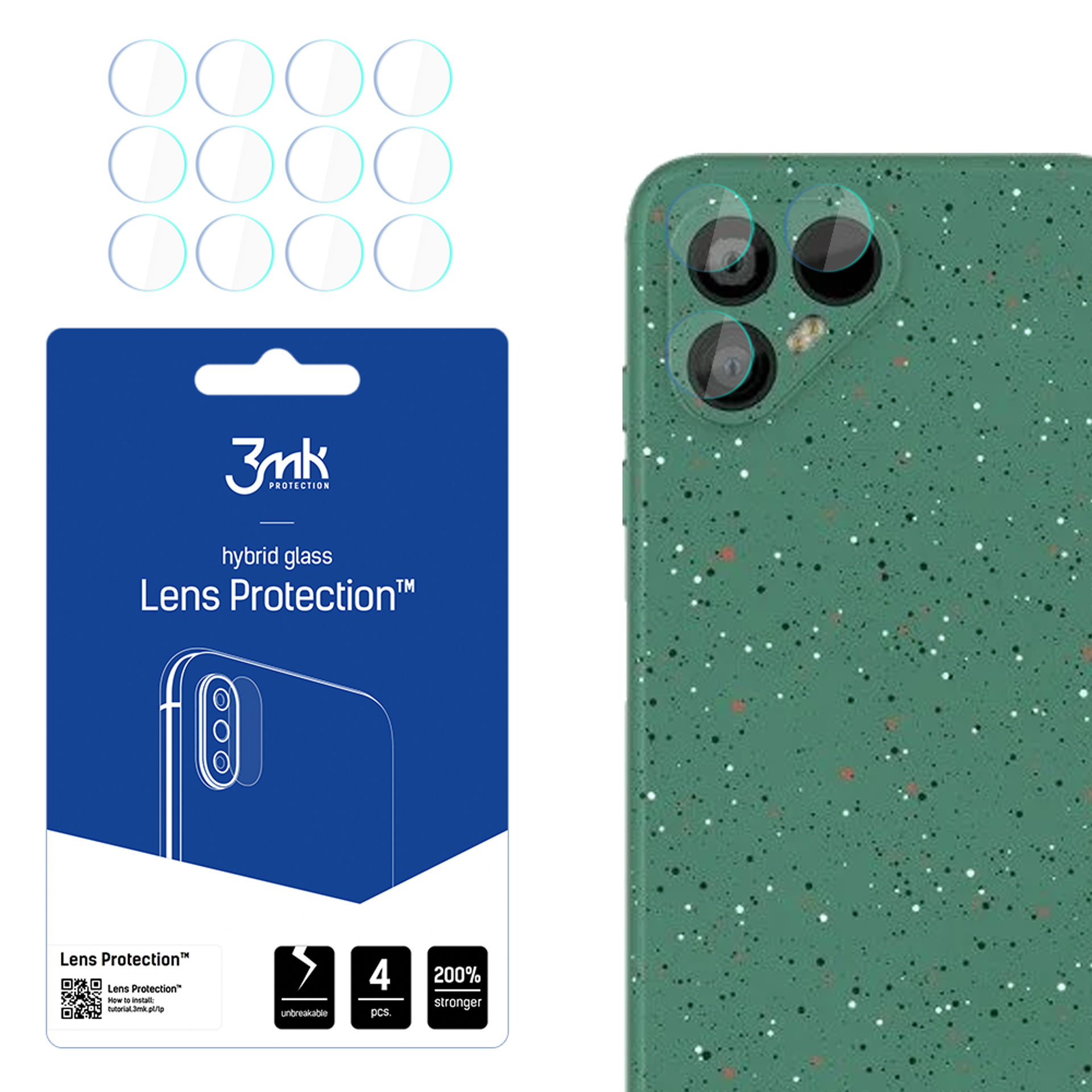 Fairphone 3mk 4 Protection - Glas(für Fairphone 3MK Fairphone Lens 4)