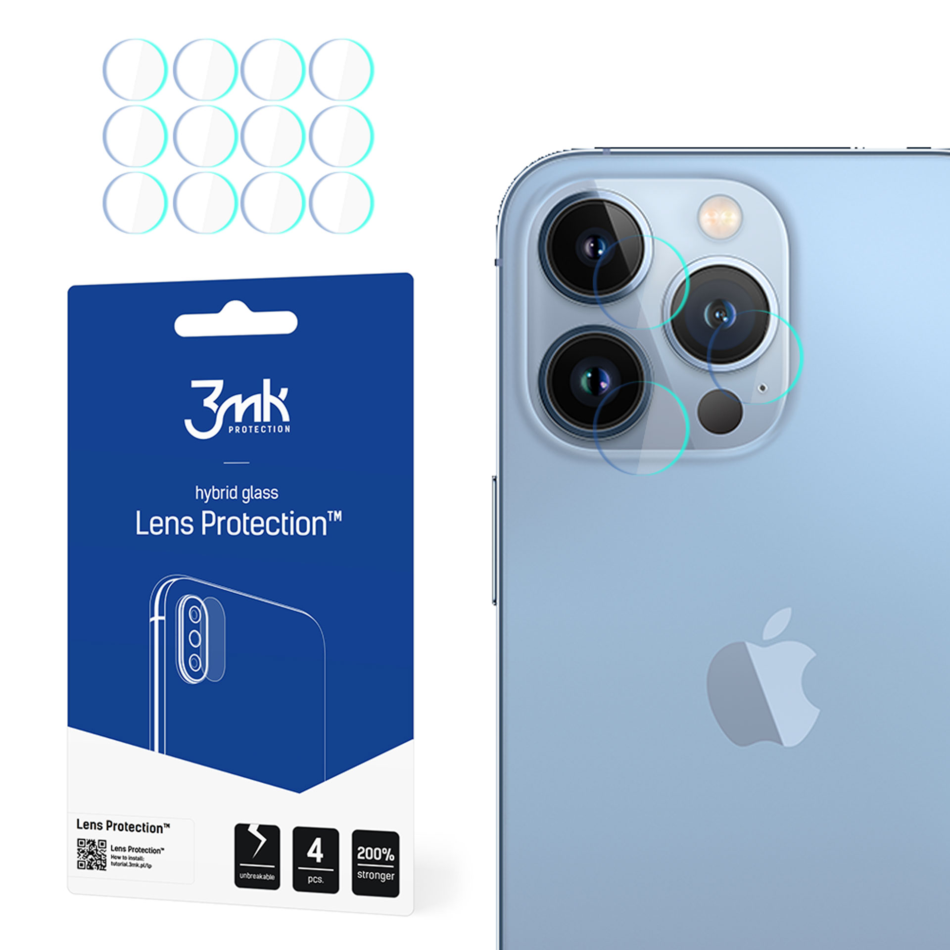 Max) iPhone Glas(für Lens Pro 3MK 3mk Apple iPhone Apple - Max Pro 13 13 Apple Protection