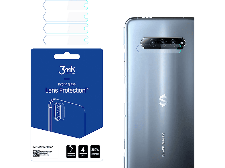 5G) Shark Lens 4 Protection 5G Xiaomi Black Black 4 Glas(für 3MK Xiaomi 3mk Shark Xiaomi -