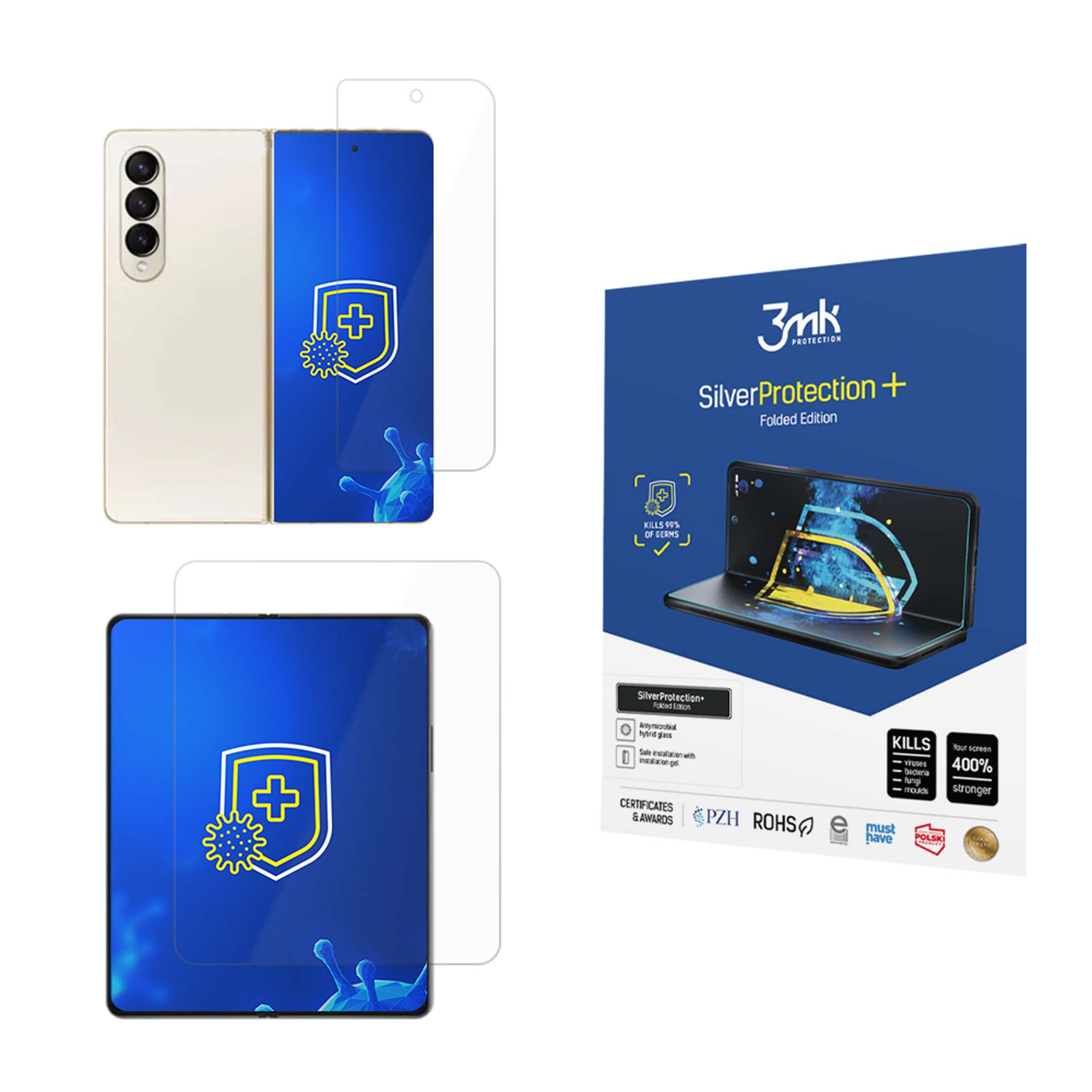 3MK Samsung Galaxy Z Fold4 Edition Folie(für Z SilverProtection+ Samsung - Samsung Folded Fold4) Galaxy 3mk