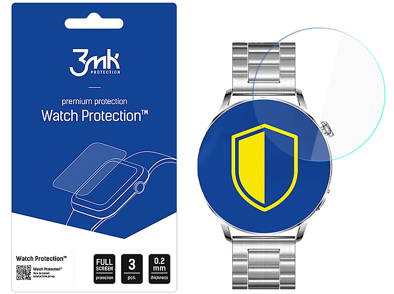 3MK Smartwatch Rubicon RNCE81 - 3mk Watch Protection v. ARC+ Glas(für Smartwatch Smartwatch Rubicon RNCE81)