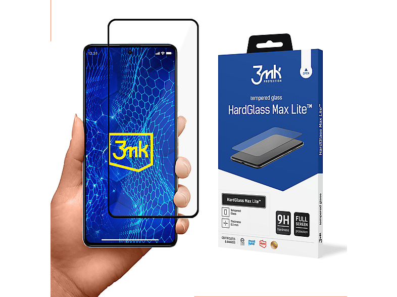 3MK Redmi Note 12 5G - 3mk HardGlass Max Lite Folie(für Redmi Redmi Note 12 5G)