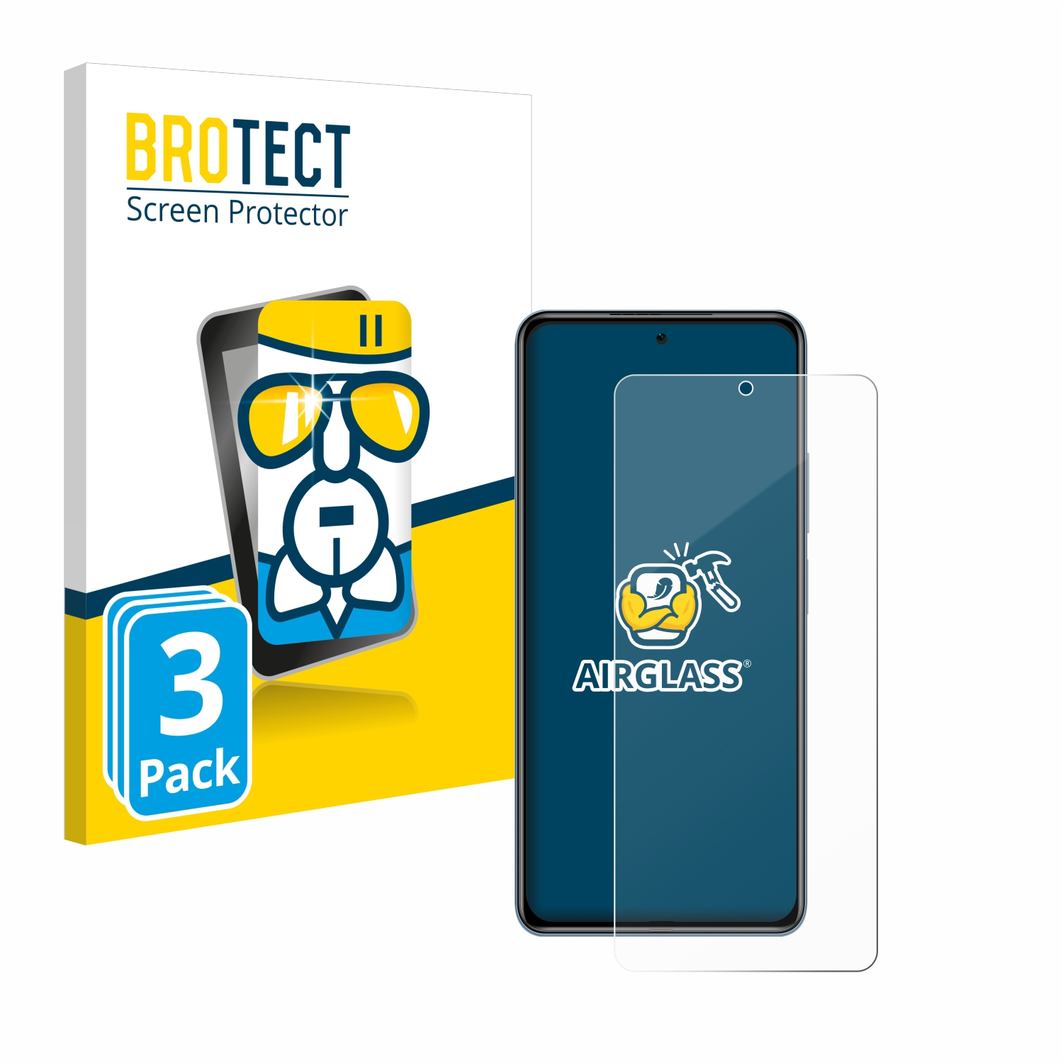F3) Schutzfolie(für Airglass 3x Poco BROTECT klare Xiaomi