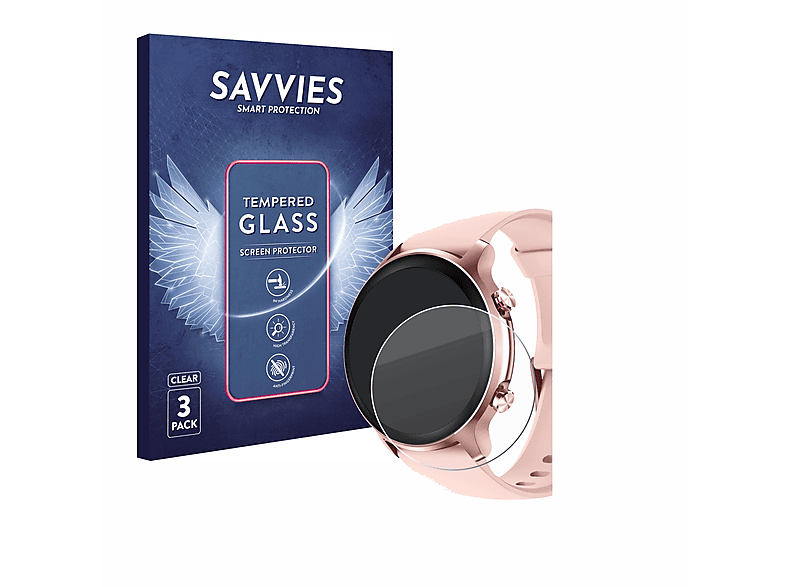 dufte SAVVIES 3x 9H klares Schutzglas(für 217 1.3\