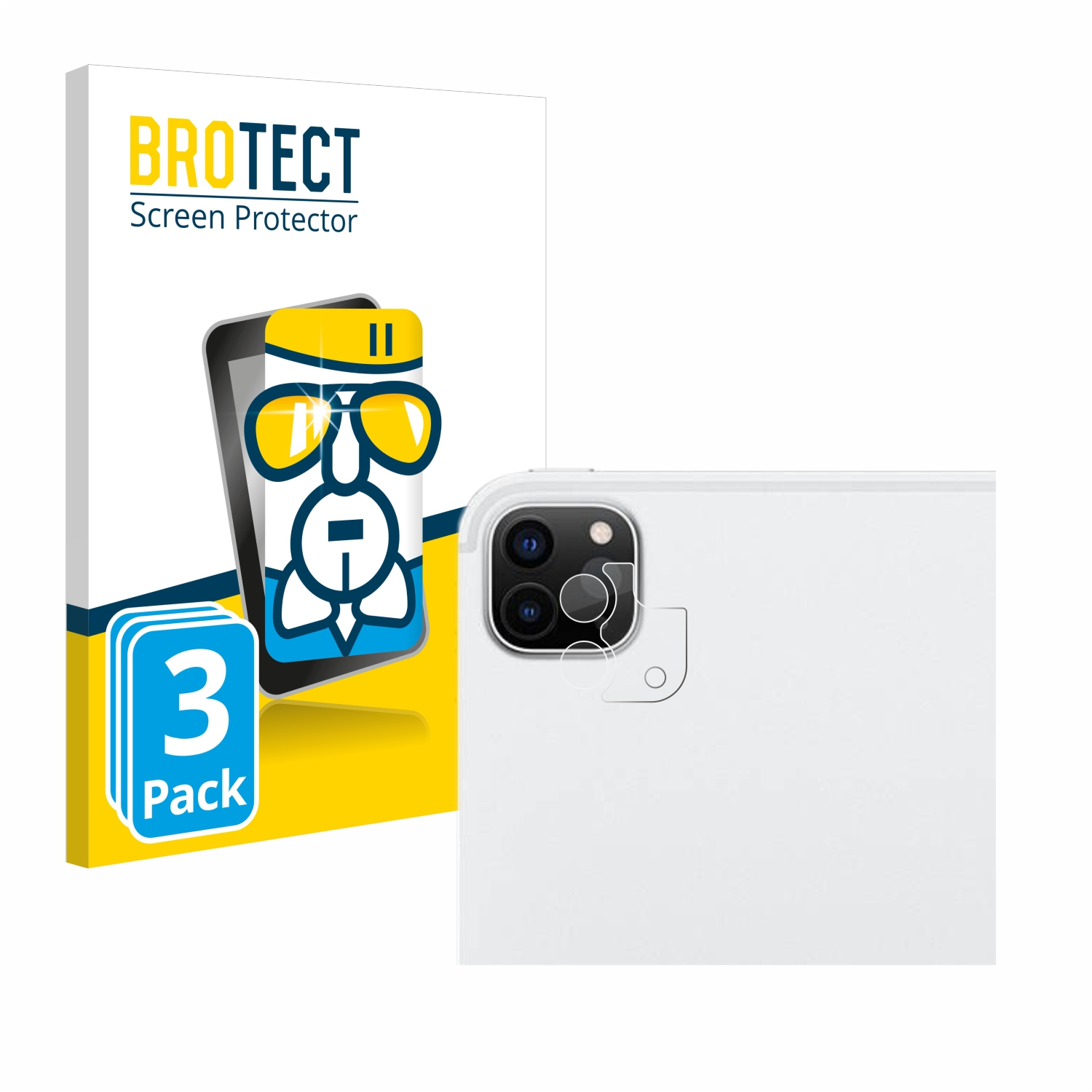 2021 klare iPad (5. WiFi Apple Gen.)) BROTECT Pro 3x Schutzfolie(für Cellular 12.9\