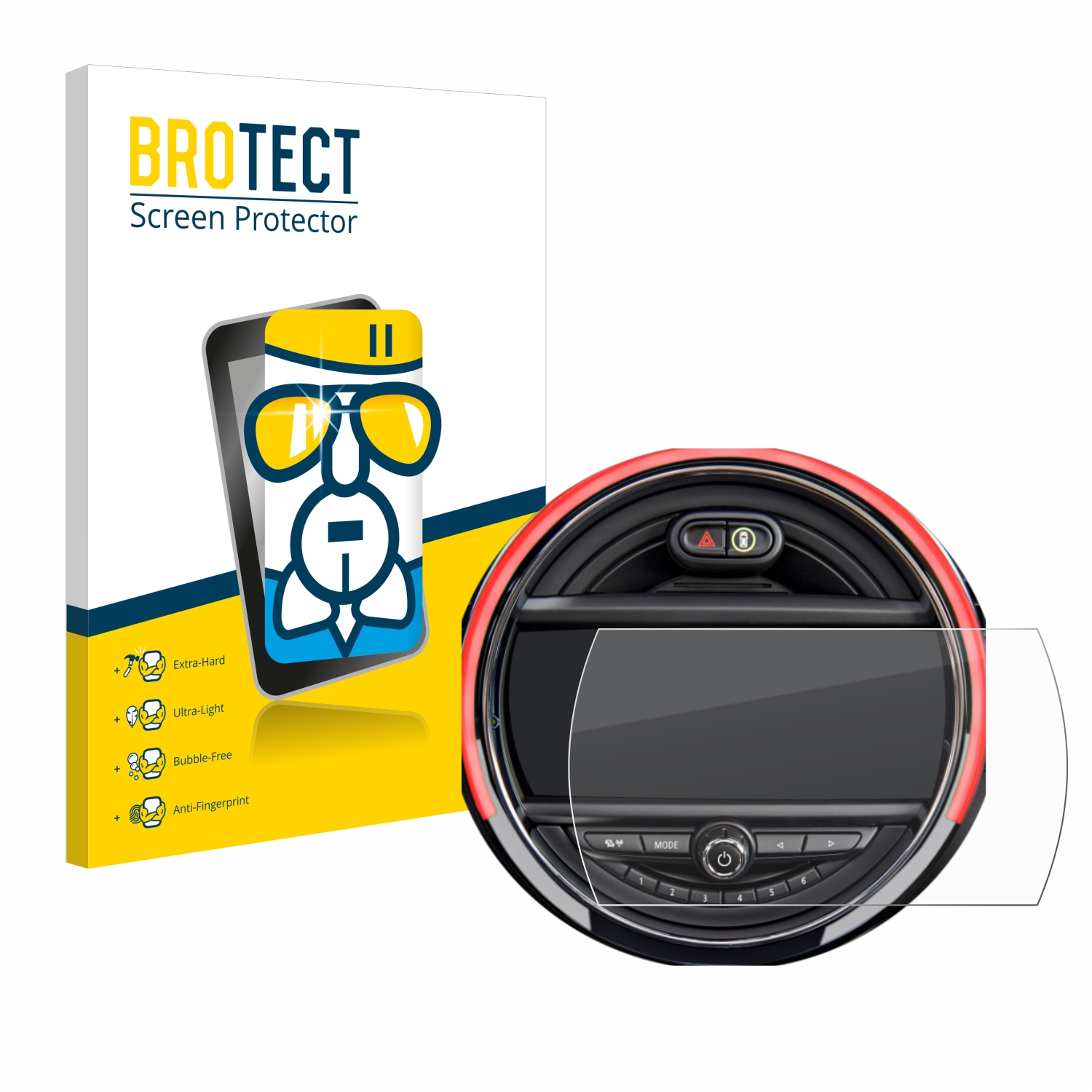 BROTECT Airglass klare Schutzfolie(für R56 Mini (6.5\
