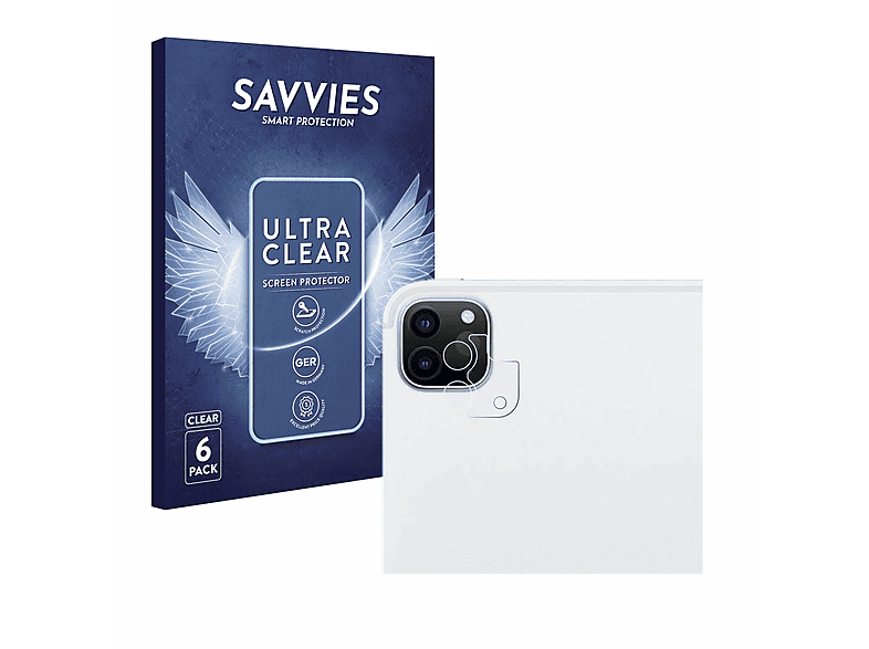 SAVVIES 6x klare Schutzfolie(für Apple iPad Pro 12.9\