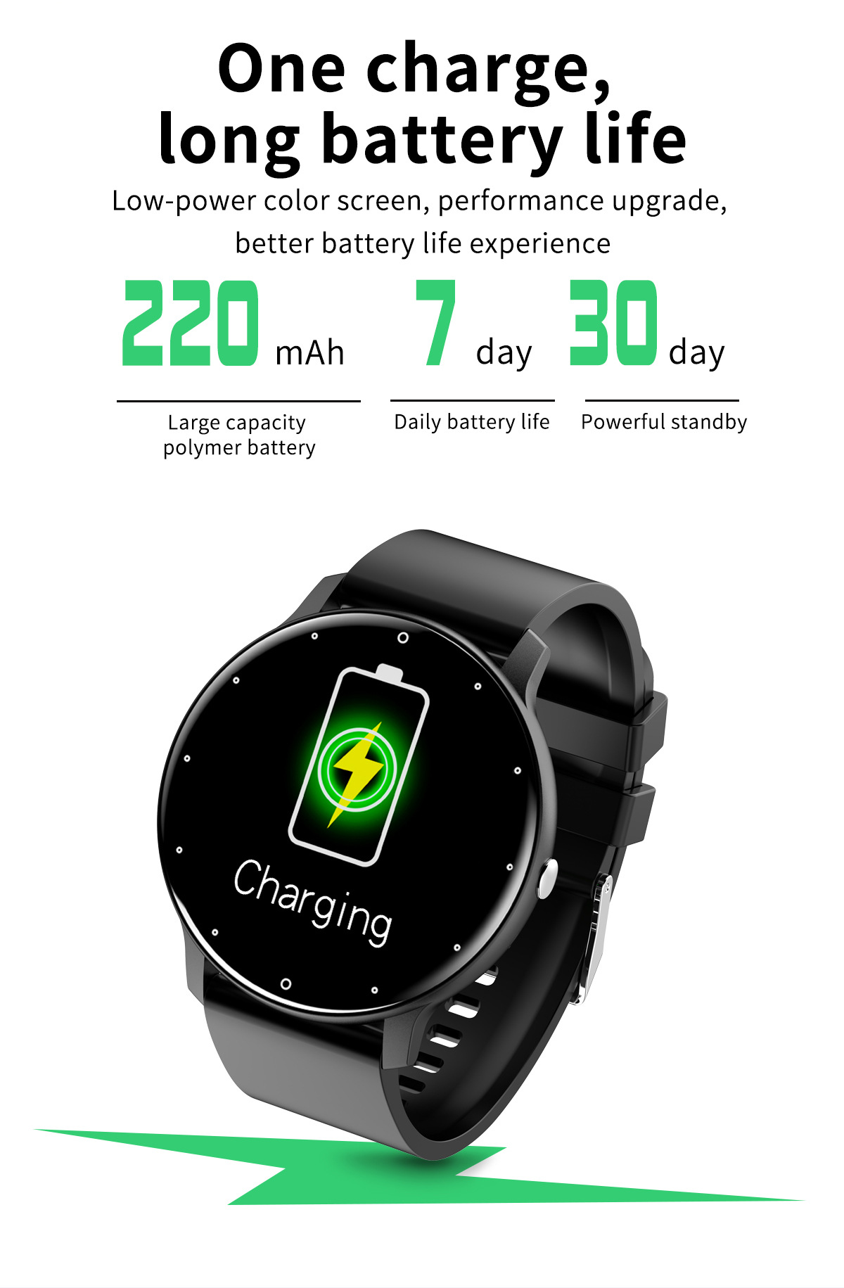 Benachrichtigungen Gelb Silikon, Smartwatch Smartwatch mit und BRIGHTAKE Herzfrequenzüberwachung