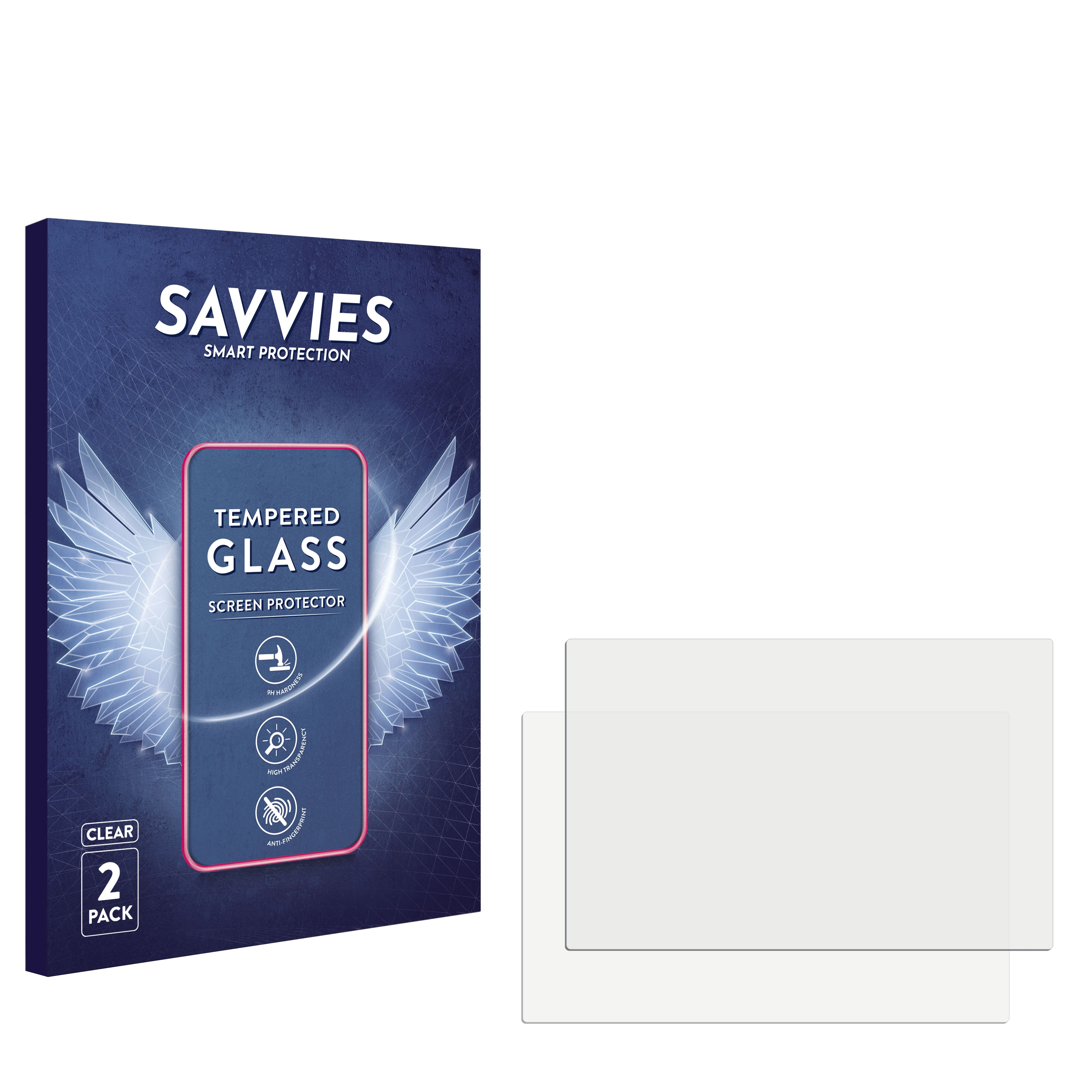 SAVVIES 2x 9H klares Schutzglas(für Ally ROG (2023) ASUS RC71L)