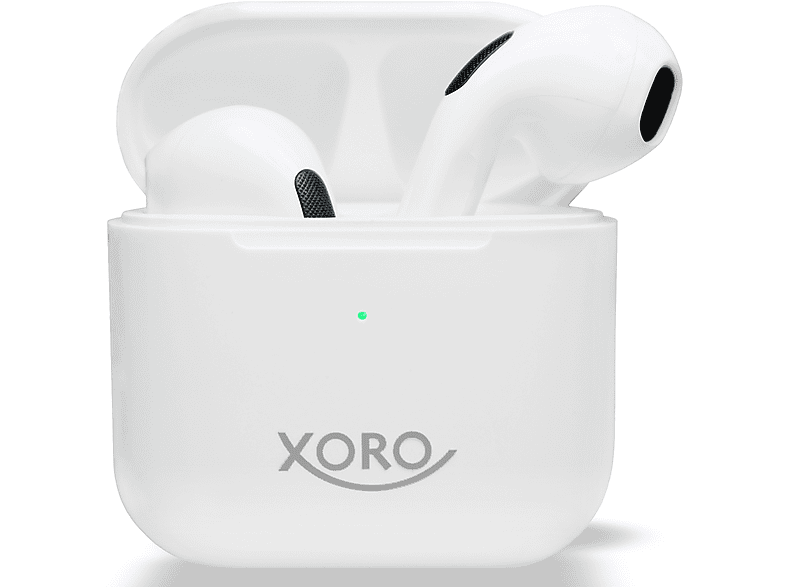 XORO XORO KHB 30 Kabelloser In-Ear-Kopfhörer mit integriertem Akku, separater Ladebox & Bluetooth 5.0, In-ear Kopfhörer Bluetooth White