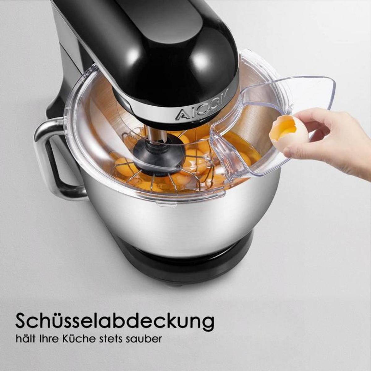 AICOK Kitchen Maschine Küchenmaschine Schwarz Watt) (1000