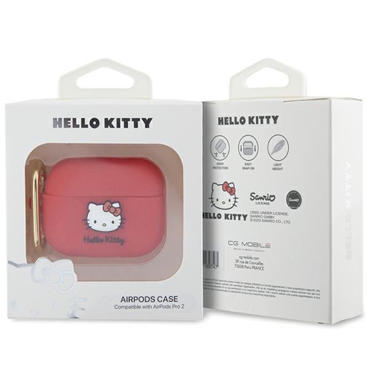 Hülle 3D Silikon BY Rot AirPods Apple, Kitty CHEFMADE Pro 2. Tasche HELLO AirPods Full Schutzhülle, KITTY Cover, Generation, Head