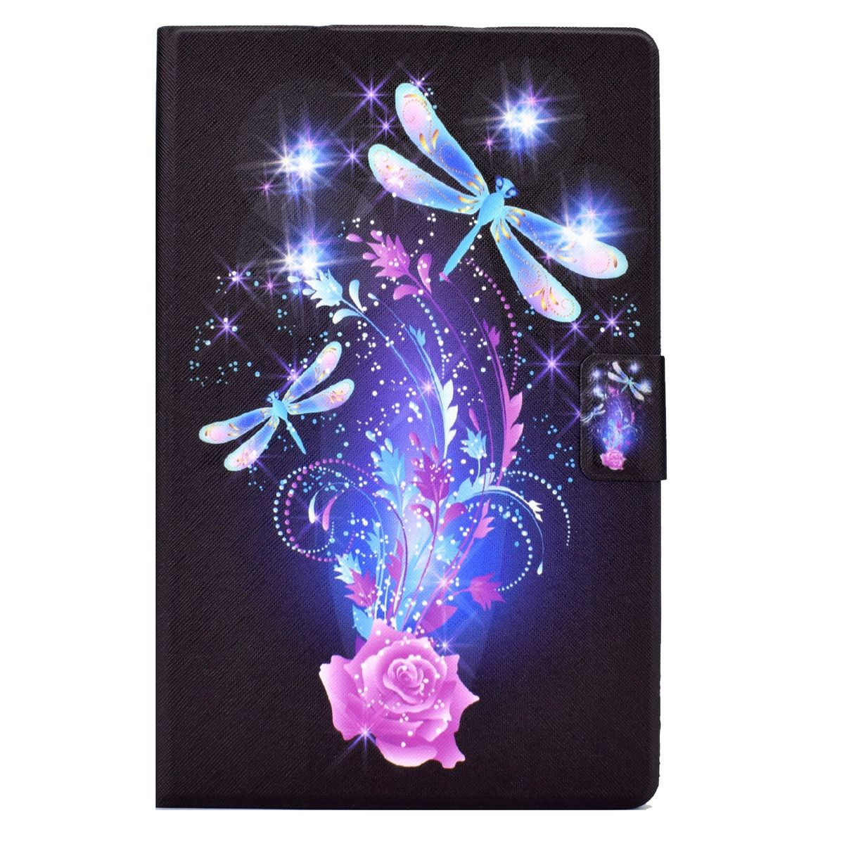 WIGENTO Muster / Druck Schwarz Samsung mit aufstellbar Kunstleder, für Kunststoff / Silikon Motiv Cover Full Tablethülle Cover