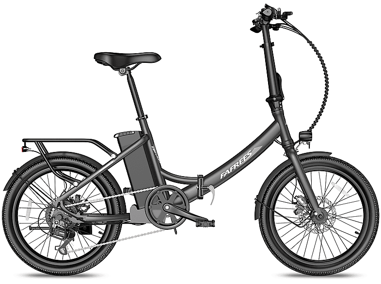 FAFREES E-bike All Terrain Bike (ATB) (Laufradgröße: 20 Zoll, Unisex-Rad, Schwarz)