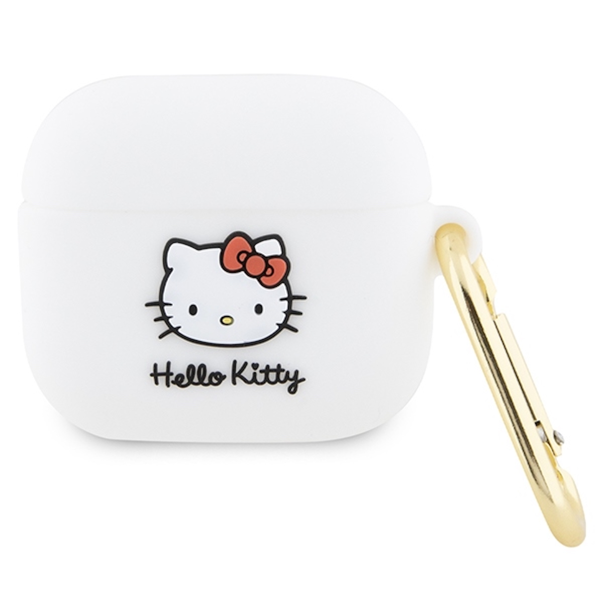 HELLO KITTY BY Full Hülle CHEFMADE 3, Tasche Schutzhülle, Apple, Head Kitty Silikon Cover, Weiß 3D AirPods AirPods
