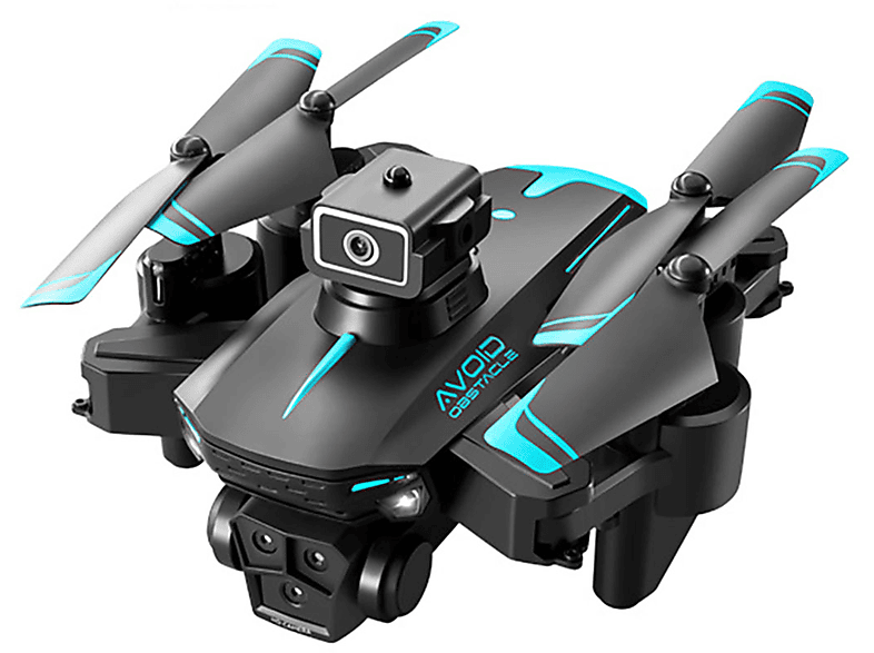 BYTELIKE HD 4K Drohne für Kinder mit 3 Kameras - Quadrocopter Spielzeug, 4-Wege-Vermeidung Drohne, Blau