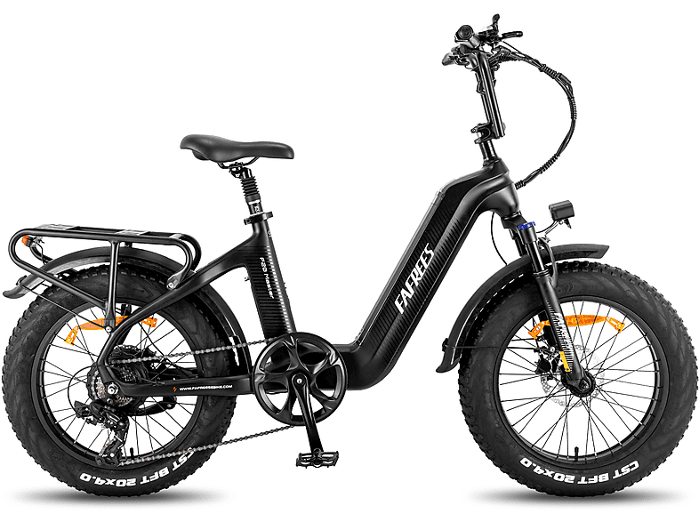 FAFREES E-bike All Terrain Bike Unisex-Rad, Schwarz) (Laufradgröße: Zoll, (ATB) 20