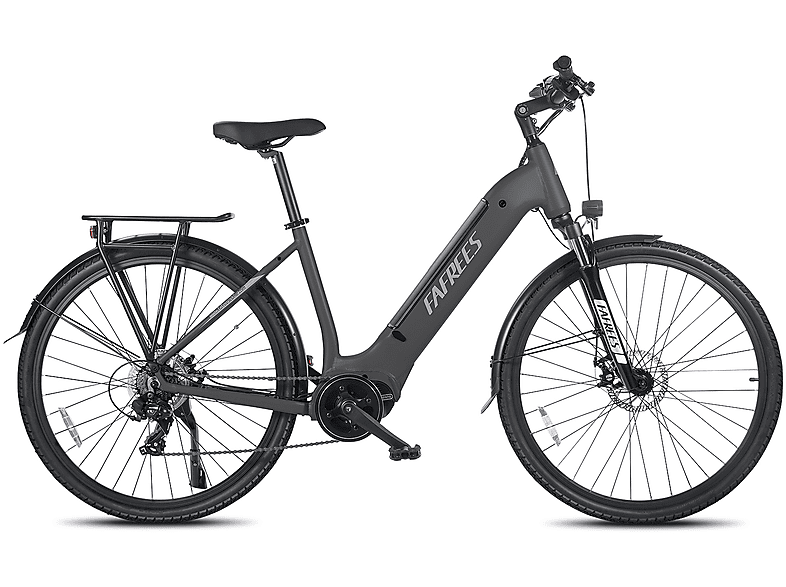 FAFREES E-bike All Terrain Bike (ATB) (Laufradgröße: 20 Zoll, Unisex-Rad, grau)