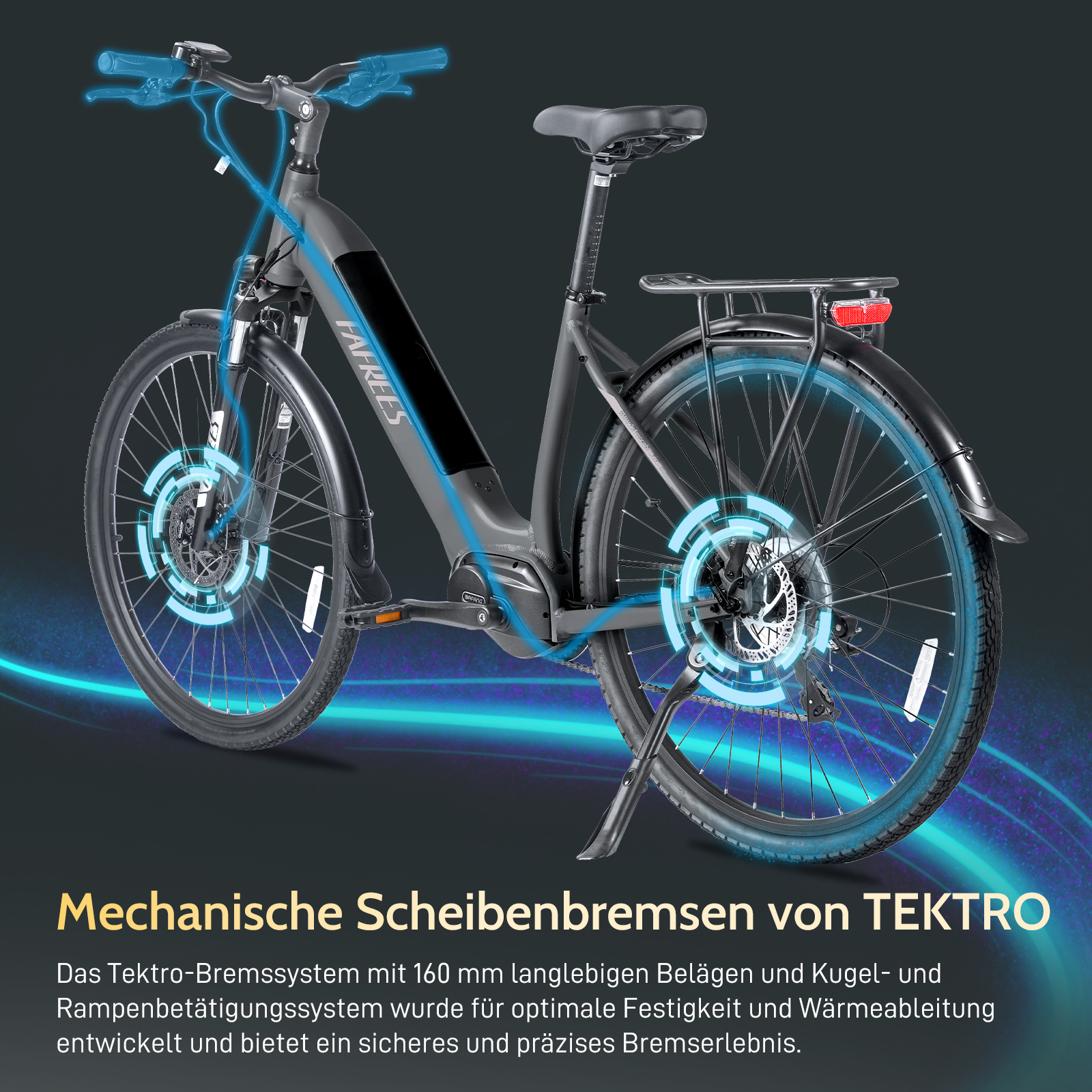 FAFREES E-bike All Terrain 20 Unisex-Rad, (Laufradgröße: (ATB) Bike Zoll, grau)