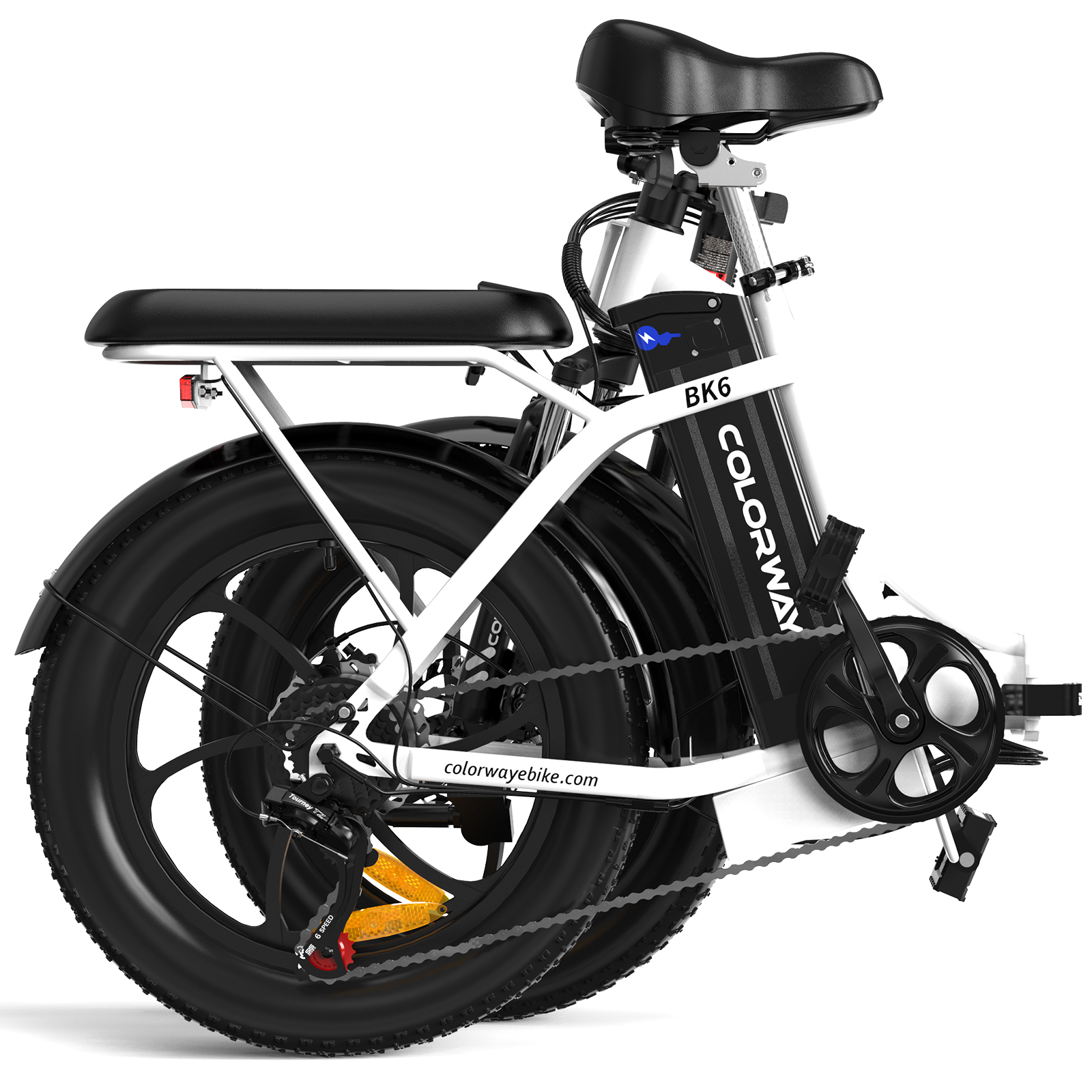 COLORWAY BK6S Mountainbike 20 250W Faltbar weiß) (Laufradgröße: Zoll, 540Wh, 20\