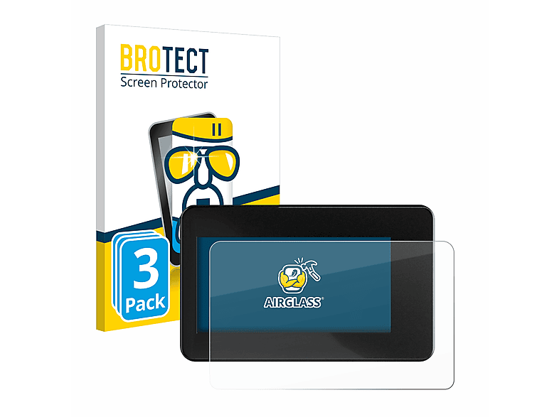 BROTECT 3x Airglass klare Schutzfolie(für Shimano Steps SC-EN600) | Navi-Taschen & -Schutzfolien
