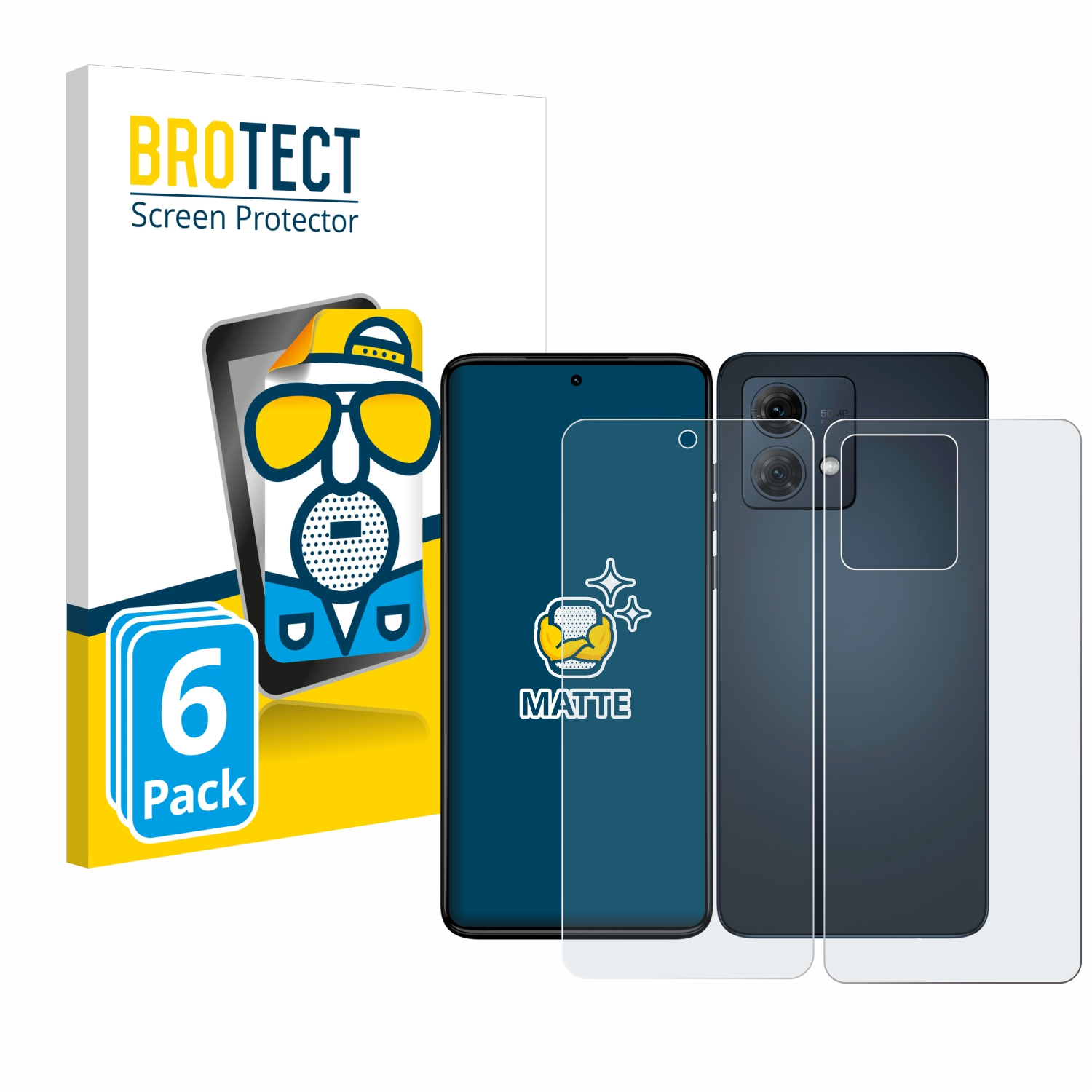 BROTECT 6x matte Schutzfolie(für Moto Motorola G84)