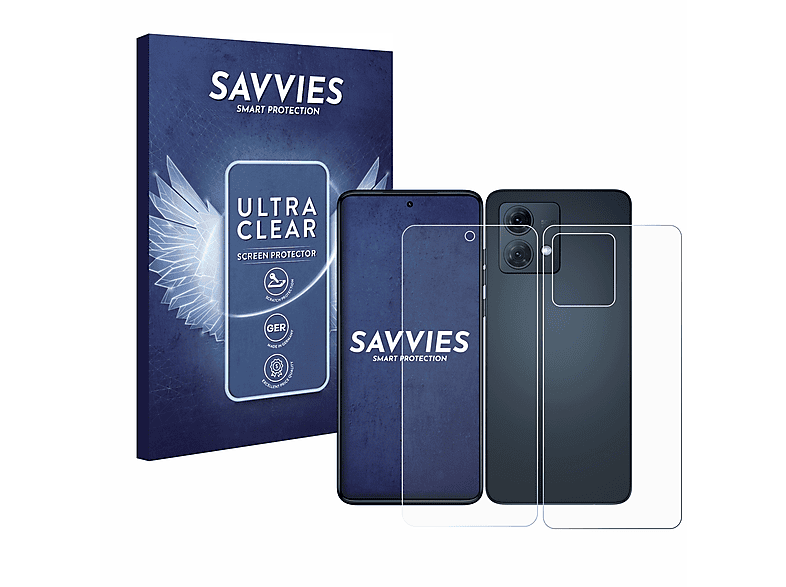 SAVVIES 18x klare Schutzfolie(für Motorola Moto G84)