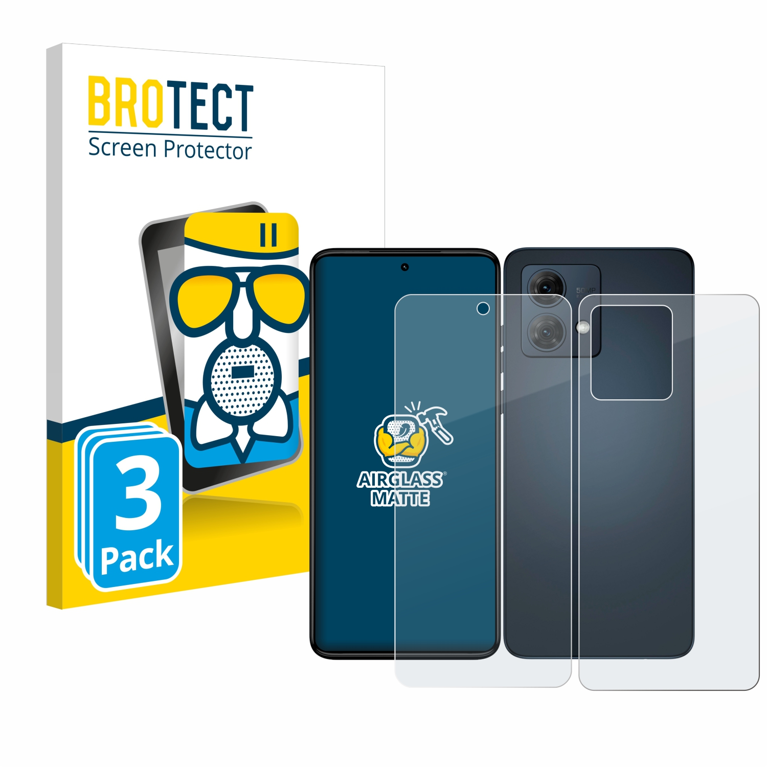 BROTECT Schutzfolie(für 3x Motorola Airglass matte G84) Moto