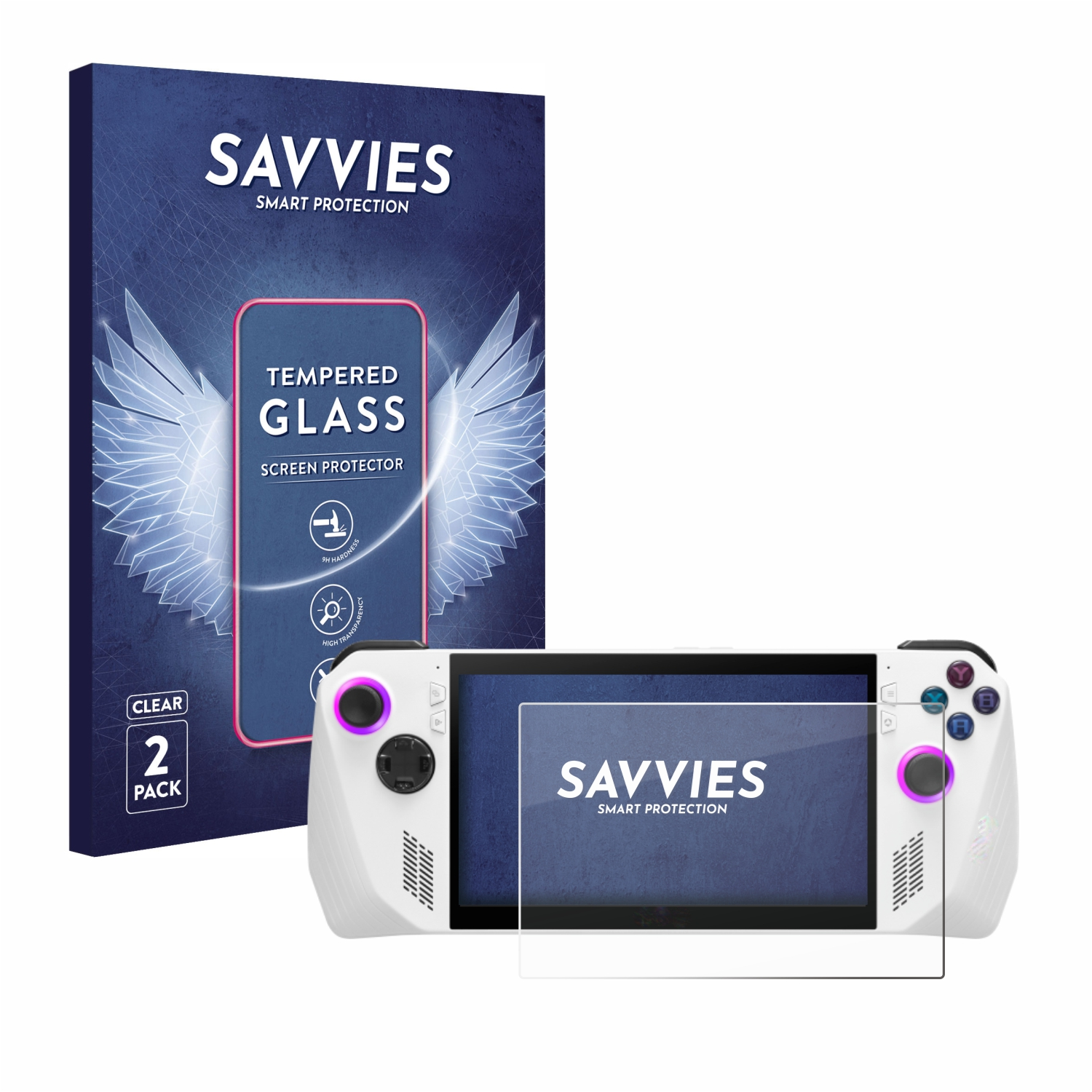 SAVVIES 2x 9H klares Ally RC71L) ASUS ROG (2023) Schutzglas(für