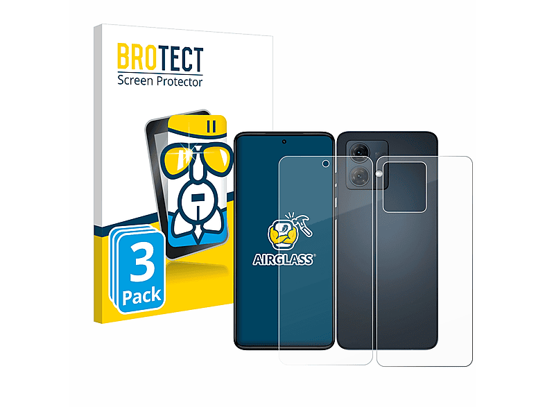 BROTECT 3x klare Motorola Airglass Moto Schutzfolie(für G84)