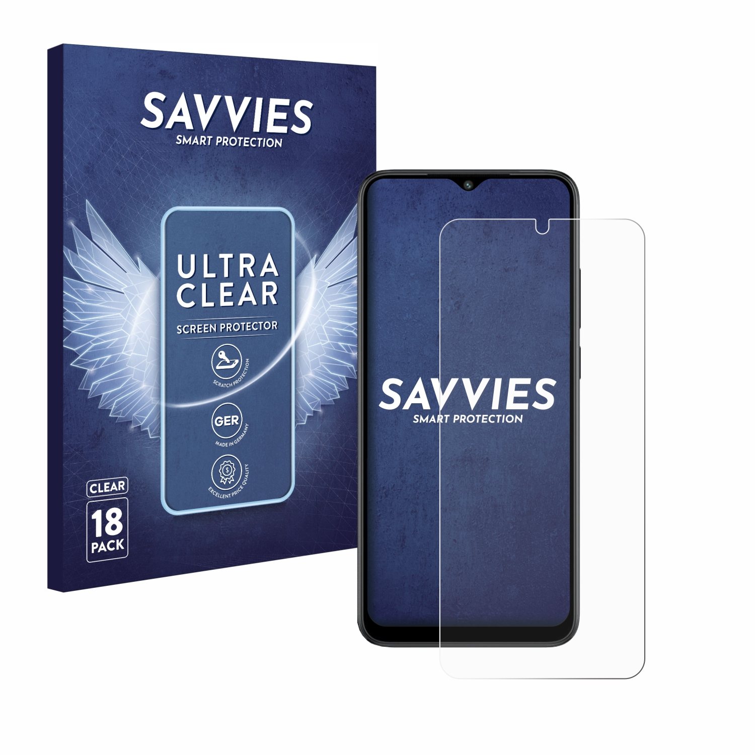 SAVVIES 18x klare Schutzfolie(für Xiaomi Poco C51)