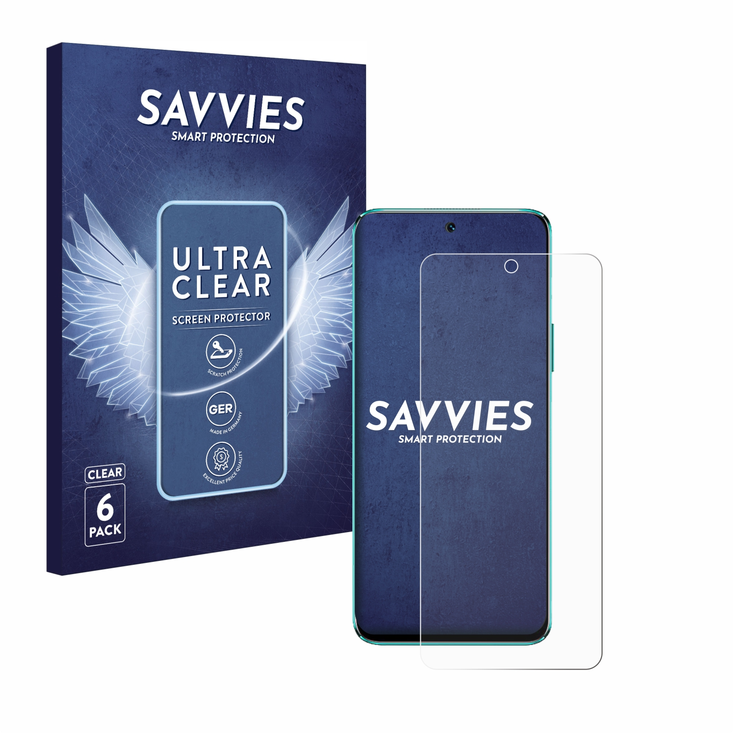 SAVVIES 6x klare Huawei Schutzfolie(für Nova 10z)