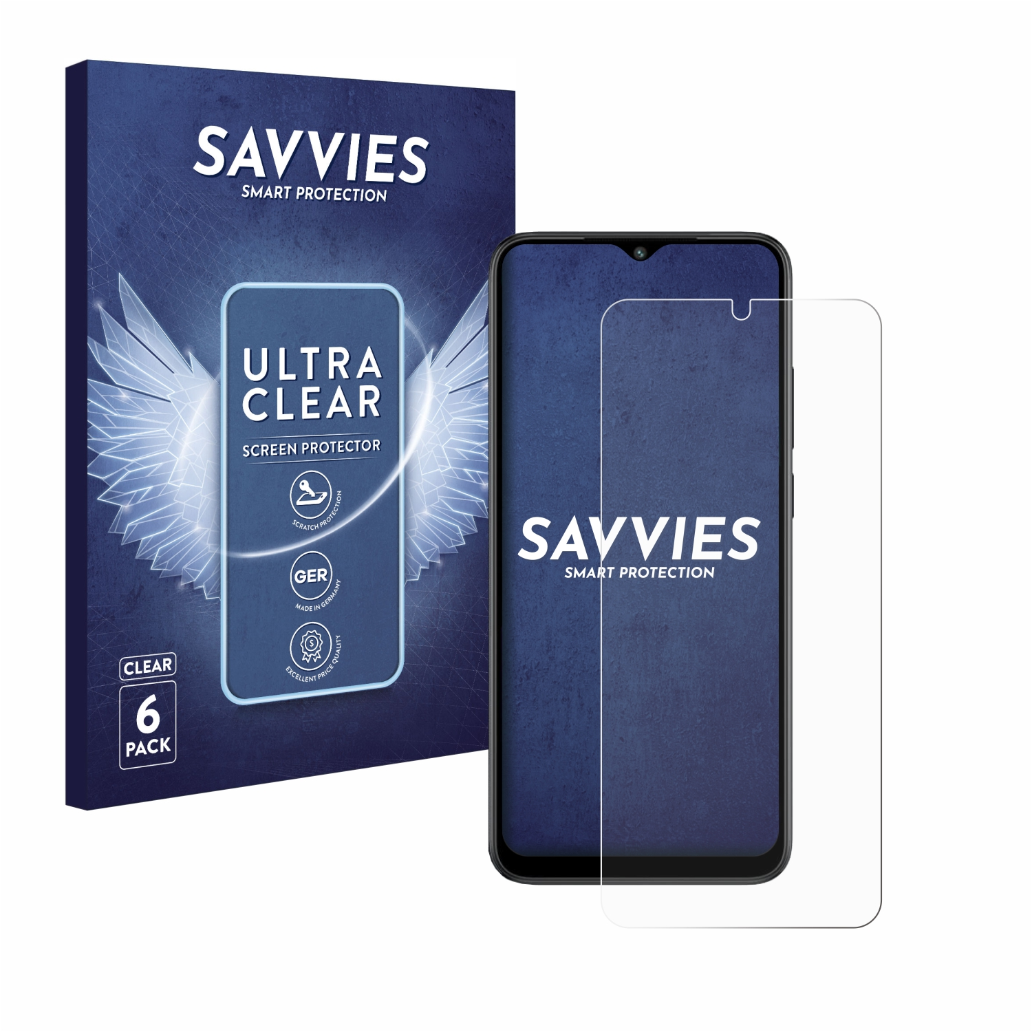 SAVVIES 6x klare Schutzfolie(für Poco Xiaomi C51)