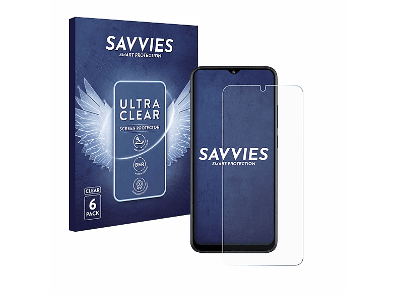 SAVVIES 6x klare Schutzfolie(für Xiaomi Poco C51)