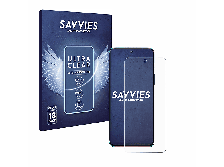 SAVVIES 18x klare Schutzfolie(für Huawei Nova 10z)