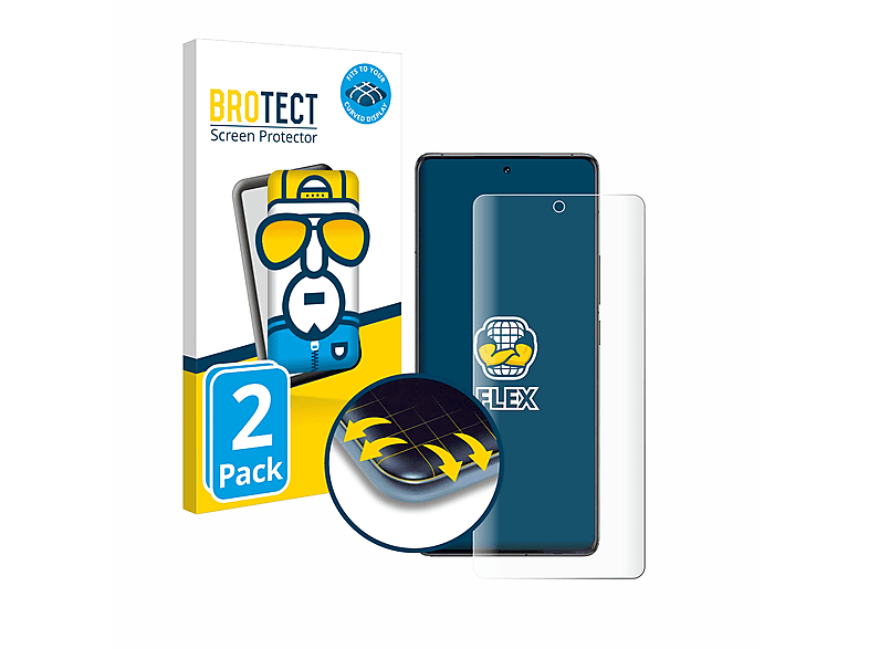 12 2x Flex 3D iQOO BROTECT Full-Cover Vivo Curved Schutzfolie(für Pro)