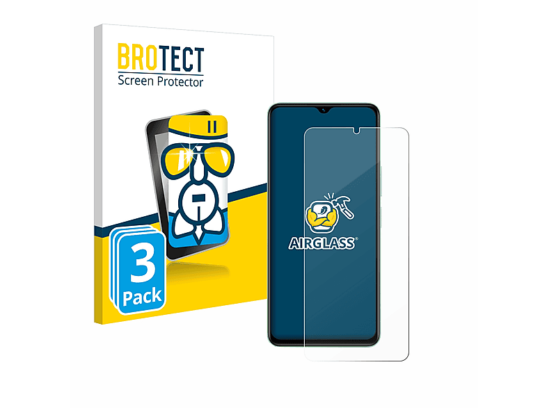 BROTECT 3x Airglass klare Schutzfolie(für Vivo Y27s)