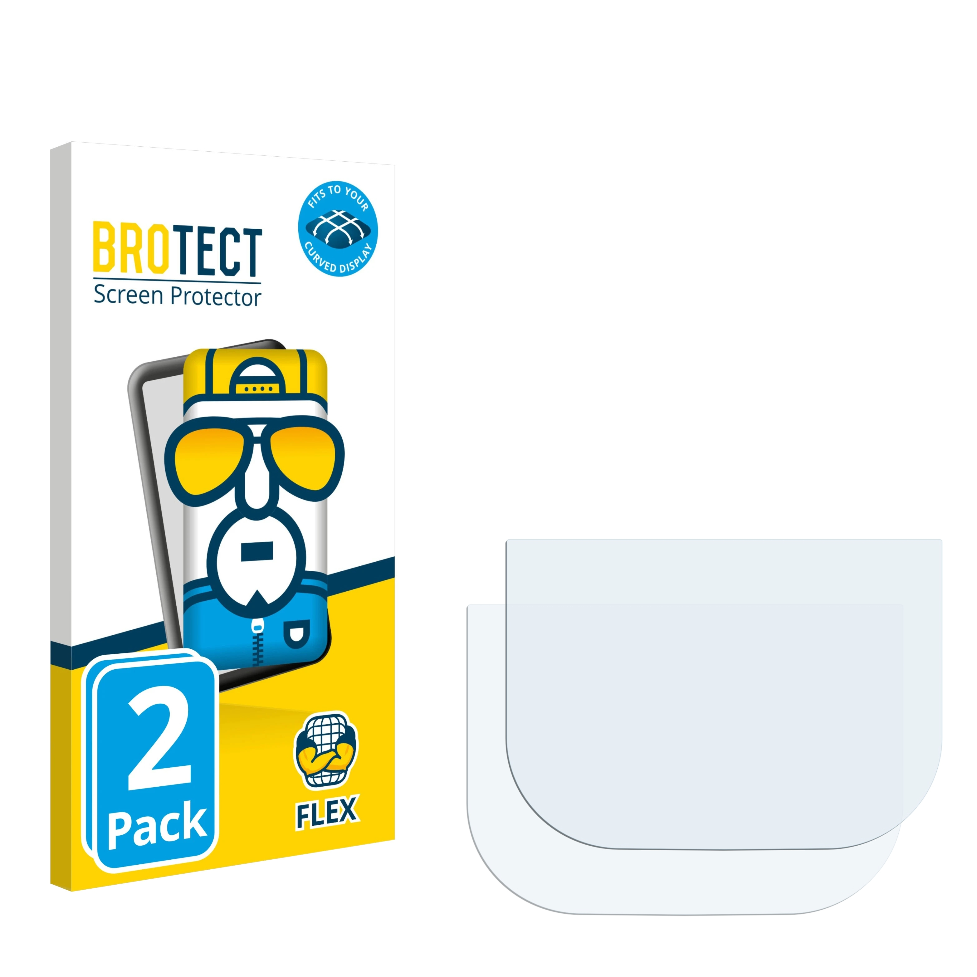 BROTECT 2x Flex Full-Cover Trackpad)) (Touch Humane 3D Schutzfolie(für Curved Ai Pin