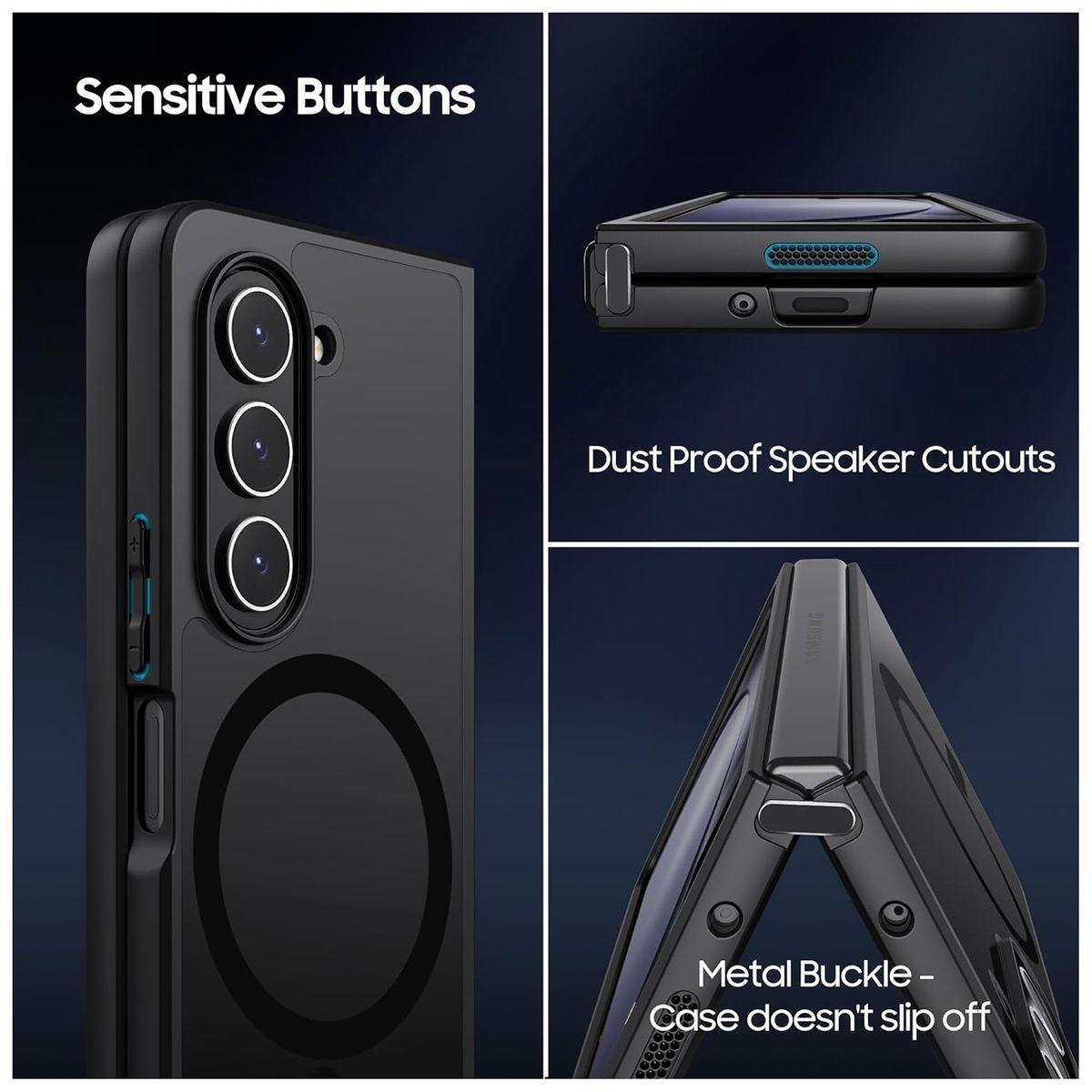 robust, Fold5, Galaxy & Schwarz Silikon Samsung, Backcover, dünn Hülle WIGENTO Z MagSafe