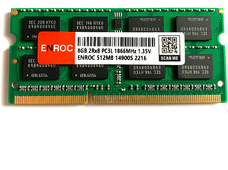 ERC421 SO-DIMM ENROC DDR3L 8GB MHz RAM 1866 GB DDR3L Arbeitsspeicher 8